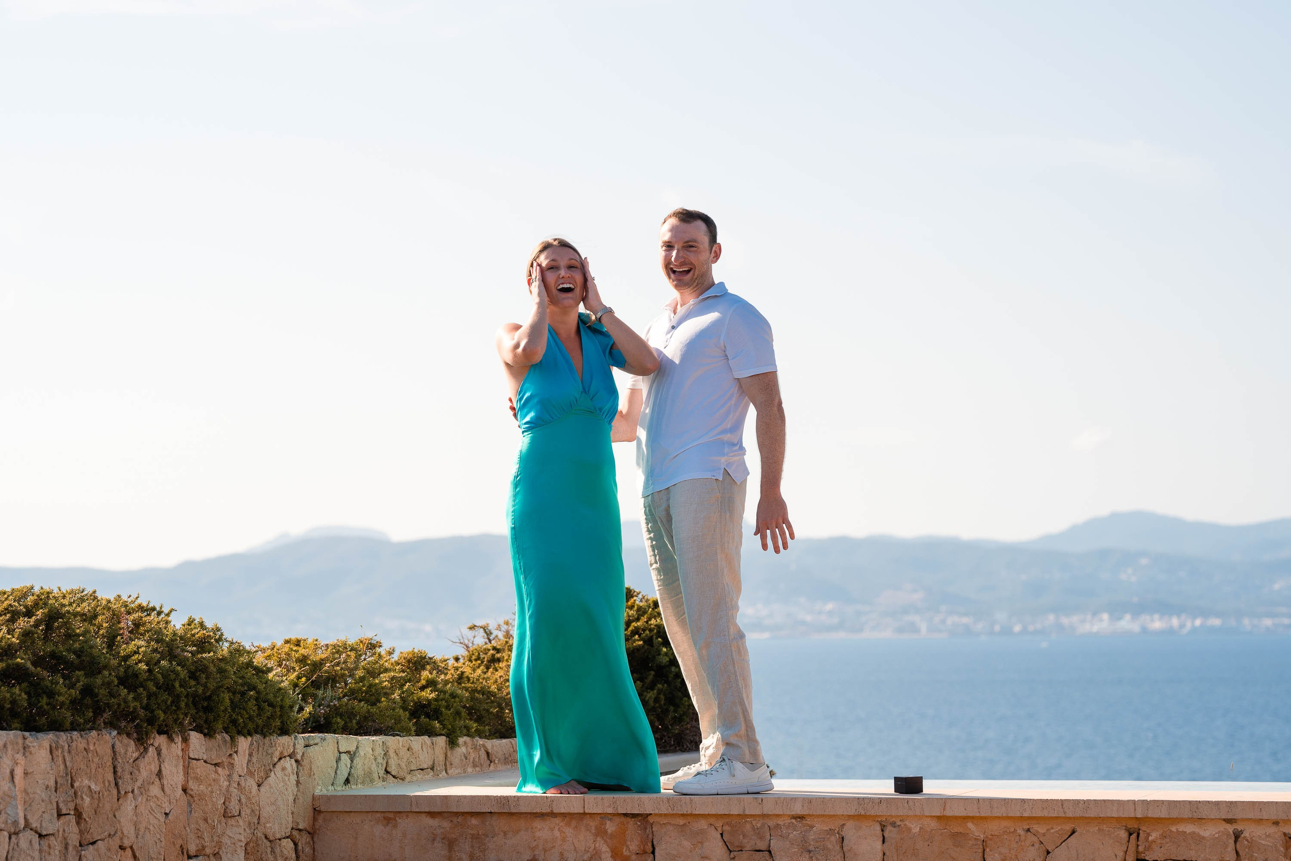 Wedding Proposal at Cap Rocat venue. Mallorca Wedding, Corporate & Social Photographer