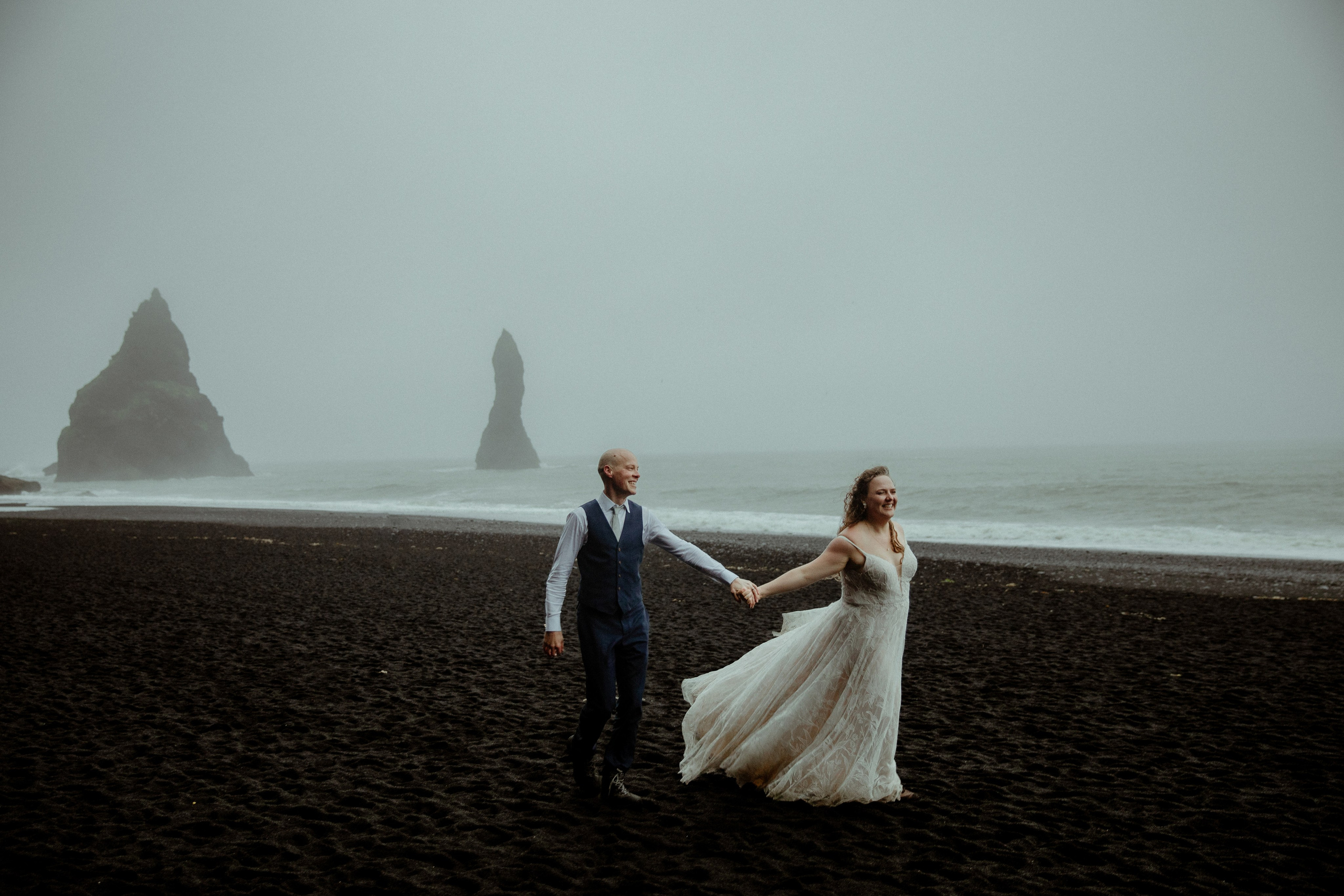 Iceland Elopement at Black Sand Beach. Iceland elopement photo and video | Nikolaichik Photo