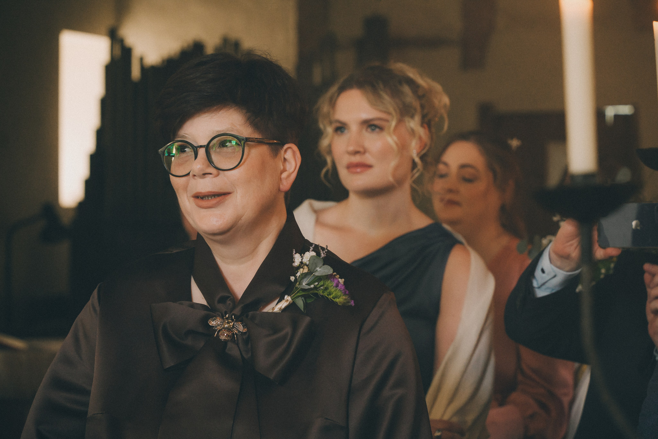 mum of groom, wedding ceremony in chapel