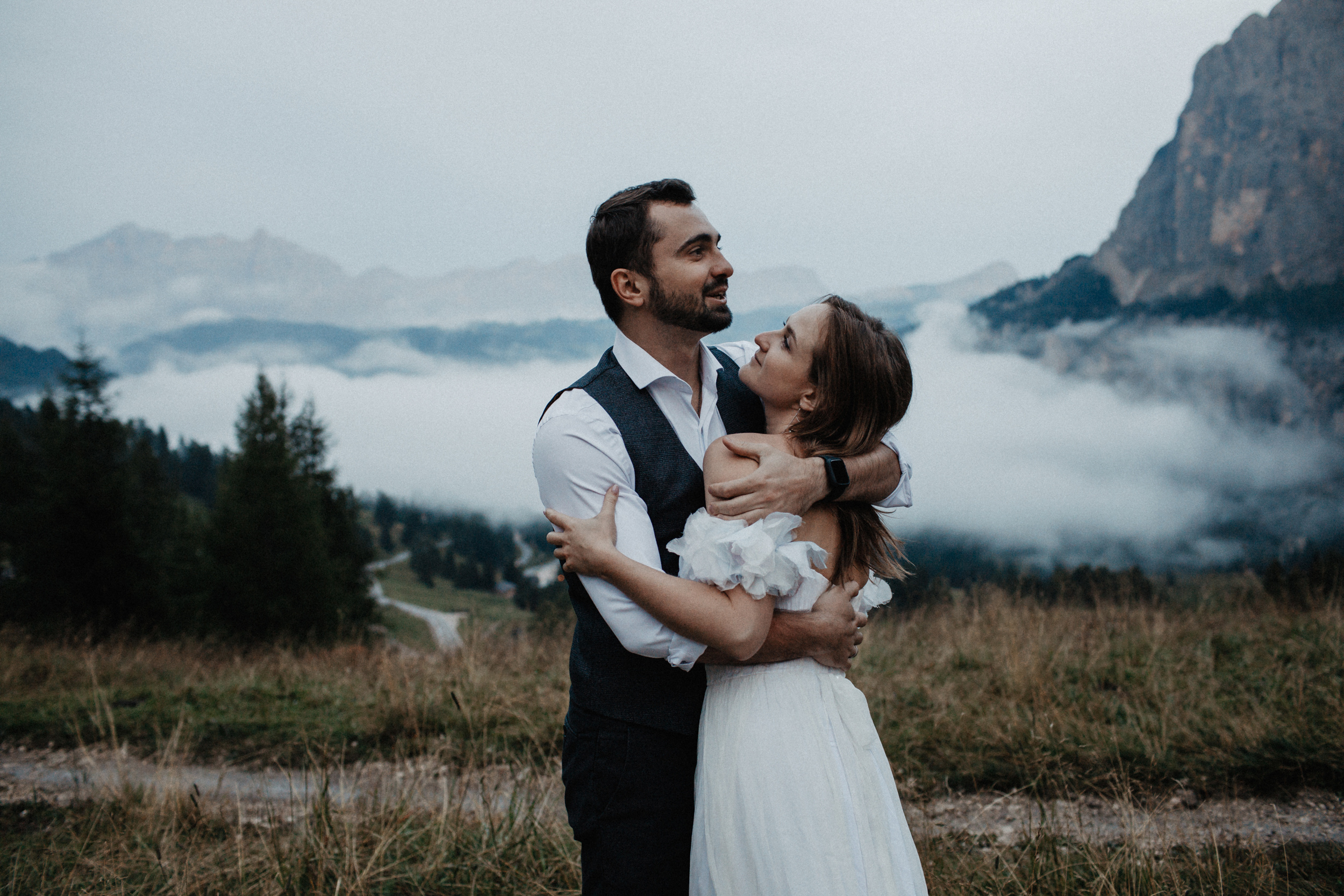 Elopement in Dolomites Lago di Brayes Italy. Iceland elopement photographer & videographer