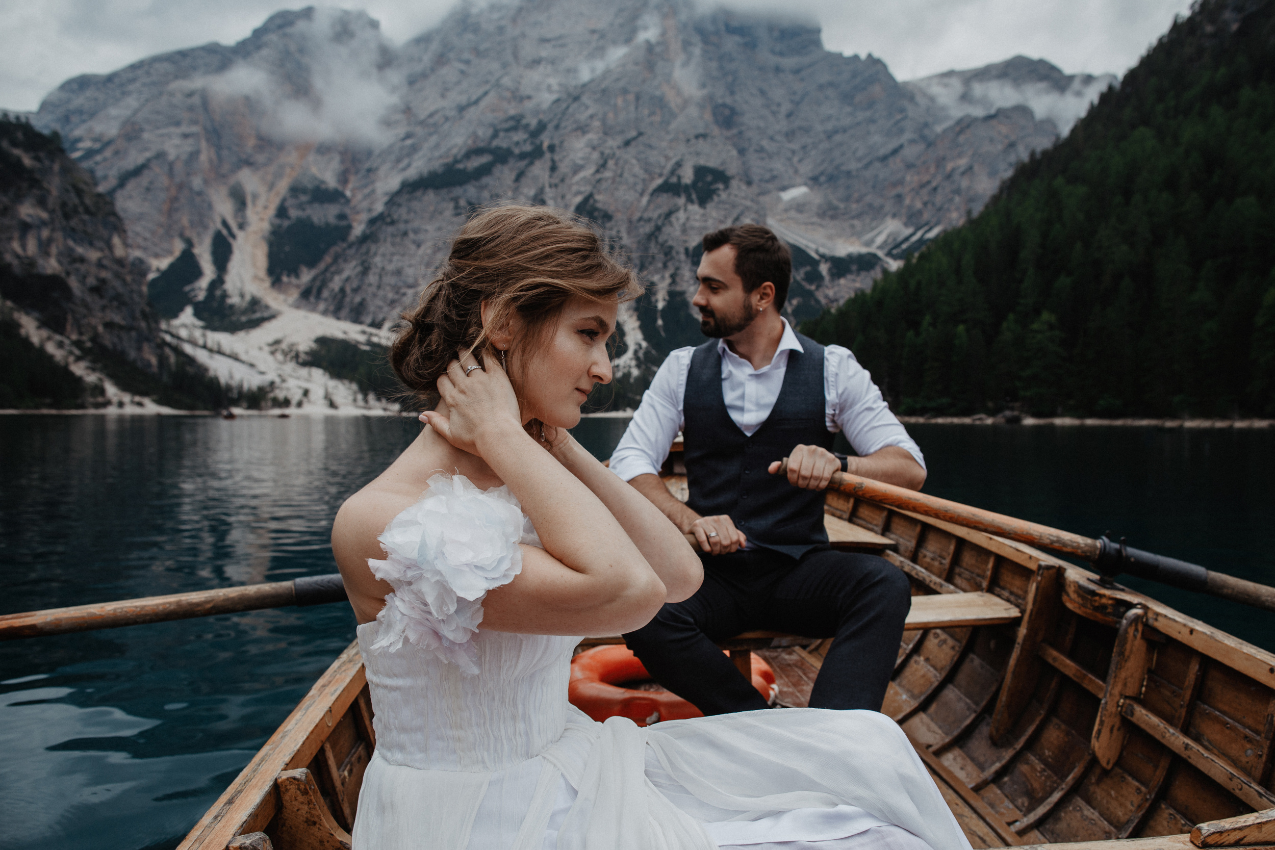 wedding at mountain lake