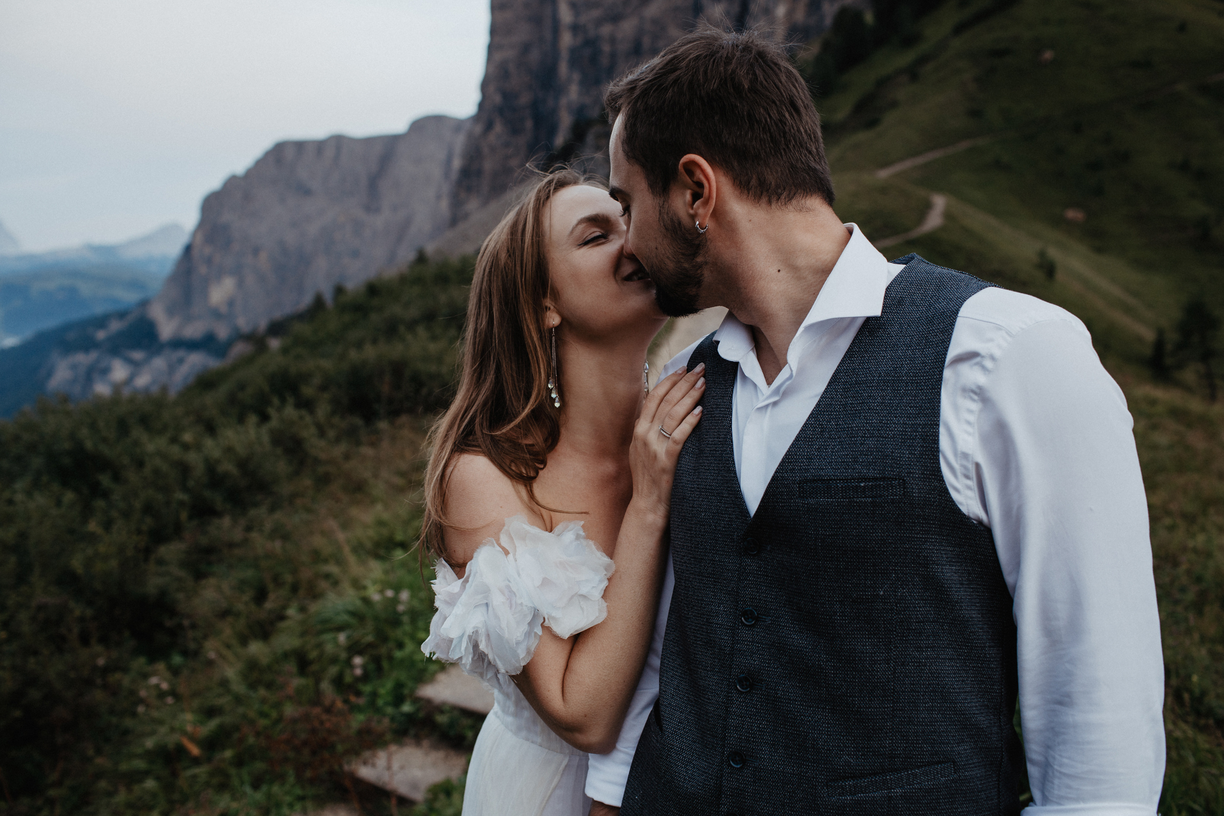 Elopement in Dolomites Lago di Brayes Italy. Iceland elopement photographer & videographer