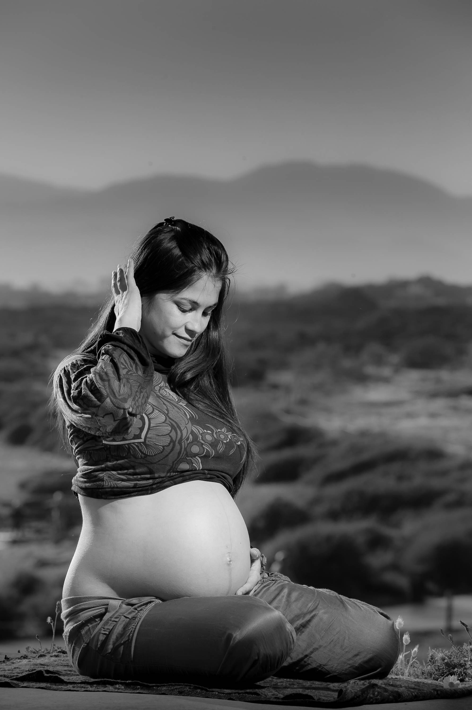 Sesión de fotos de mujer embarazada en mallorca