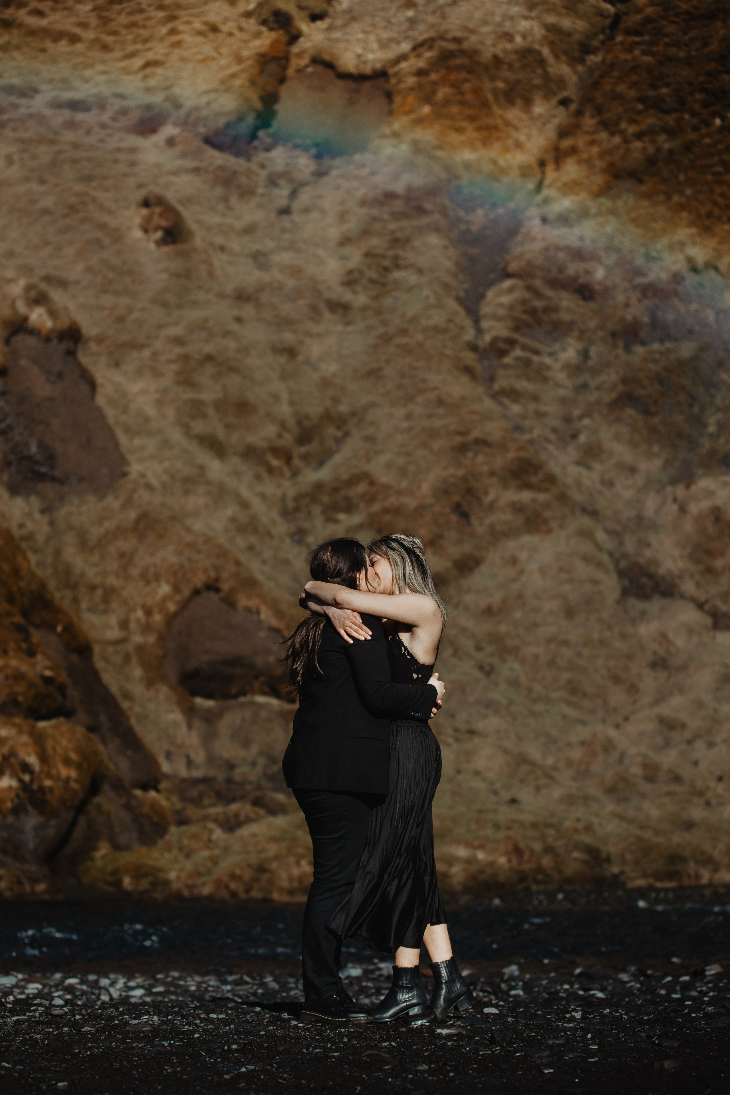Same Sex Wedding at Iceland Black Sand Beach. Iceland elopement photographer & videographer