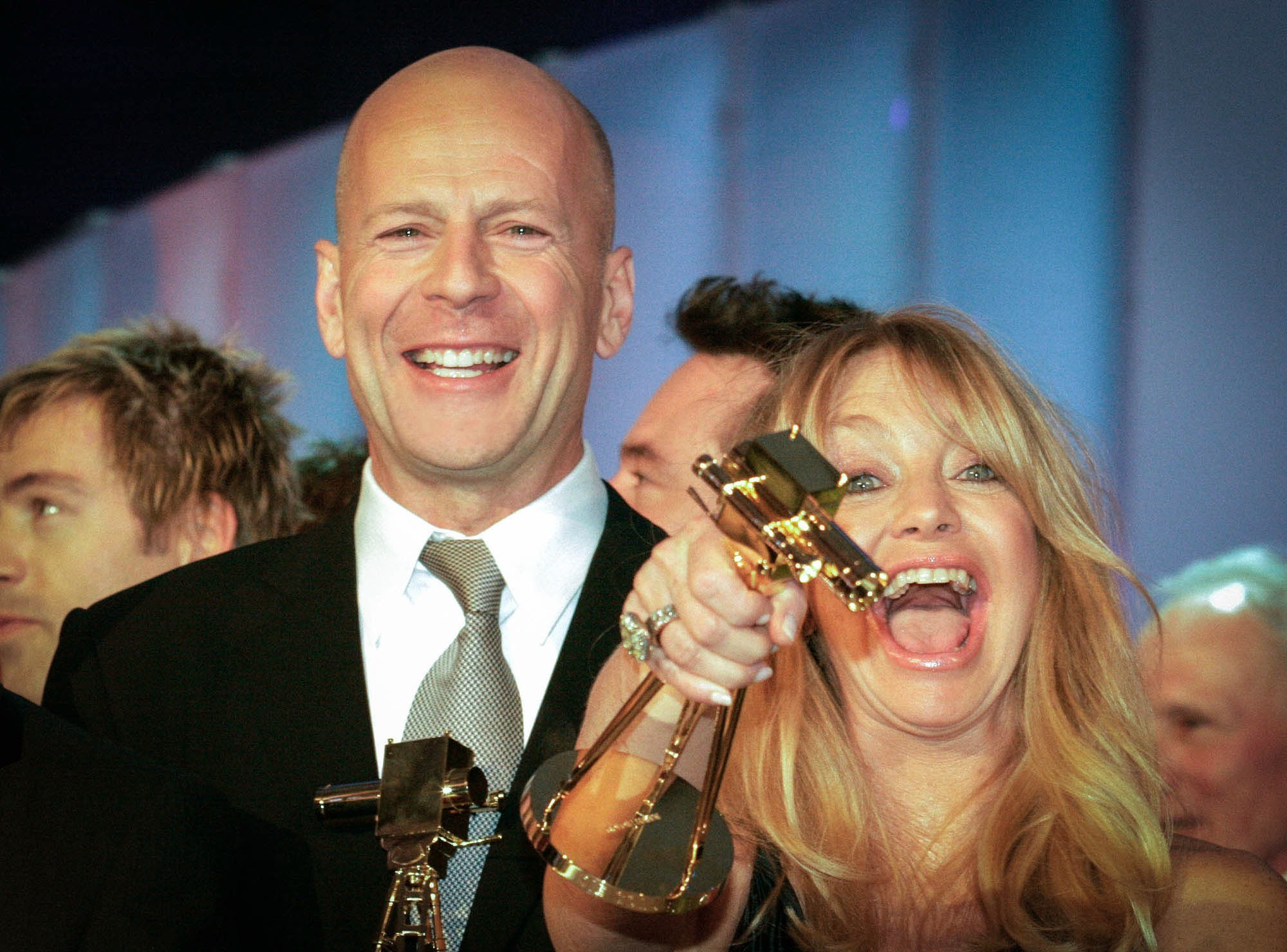 Bruce Willis and Goldie Hawn with Golden Camera Awards, Berlin.