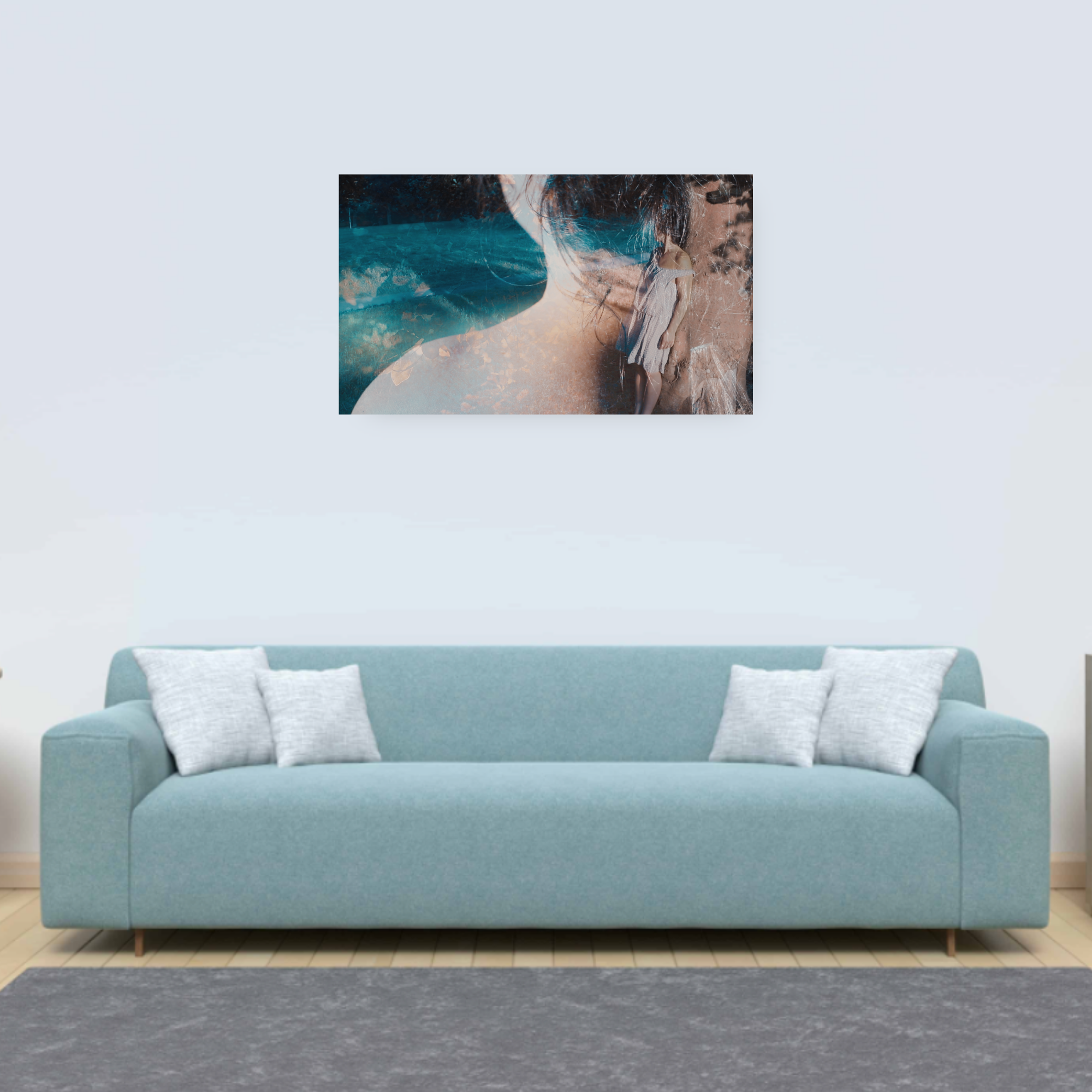 Elegant and artistic print for sale, symbolizing tenderness and self-reflection
