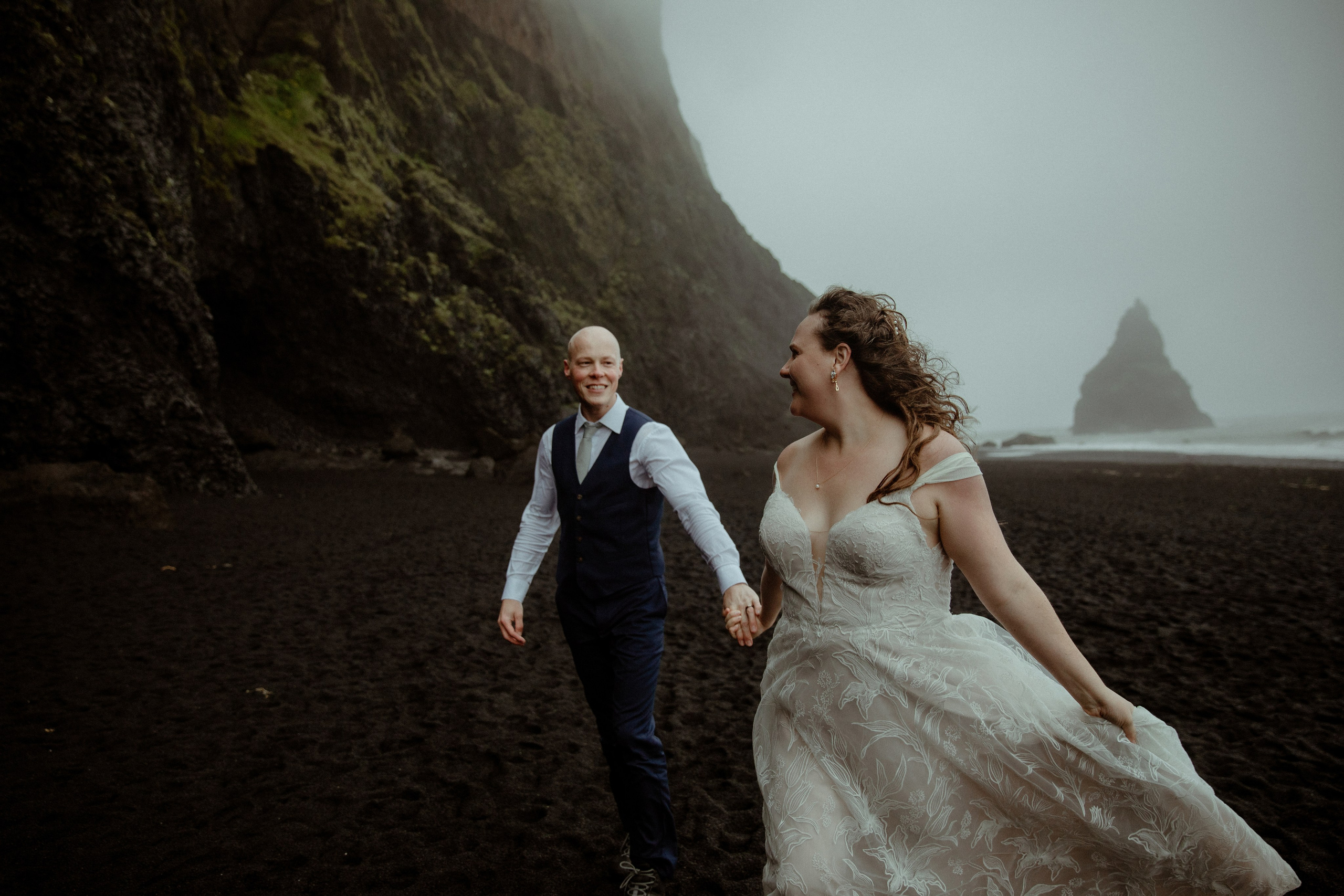 Iceland Elopement at Black Sand Beach. Iceland elopement photo and video | Nikolaichik Photo
