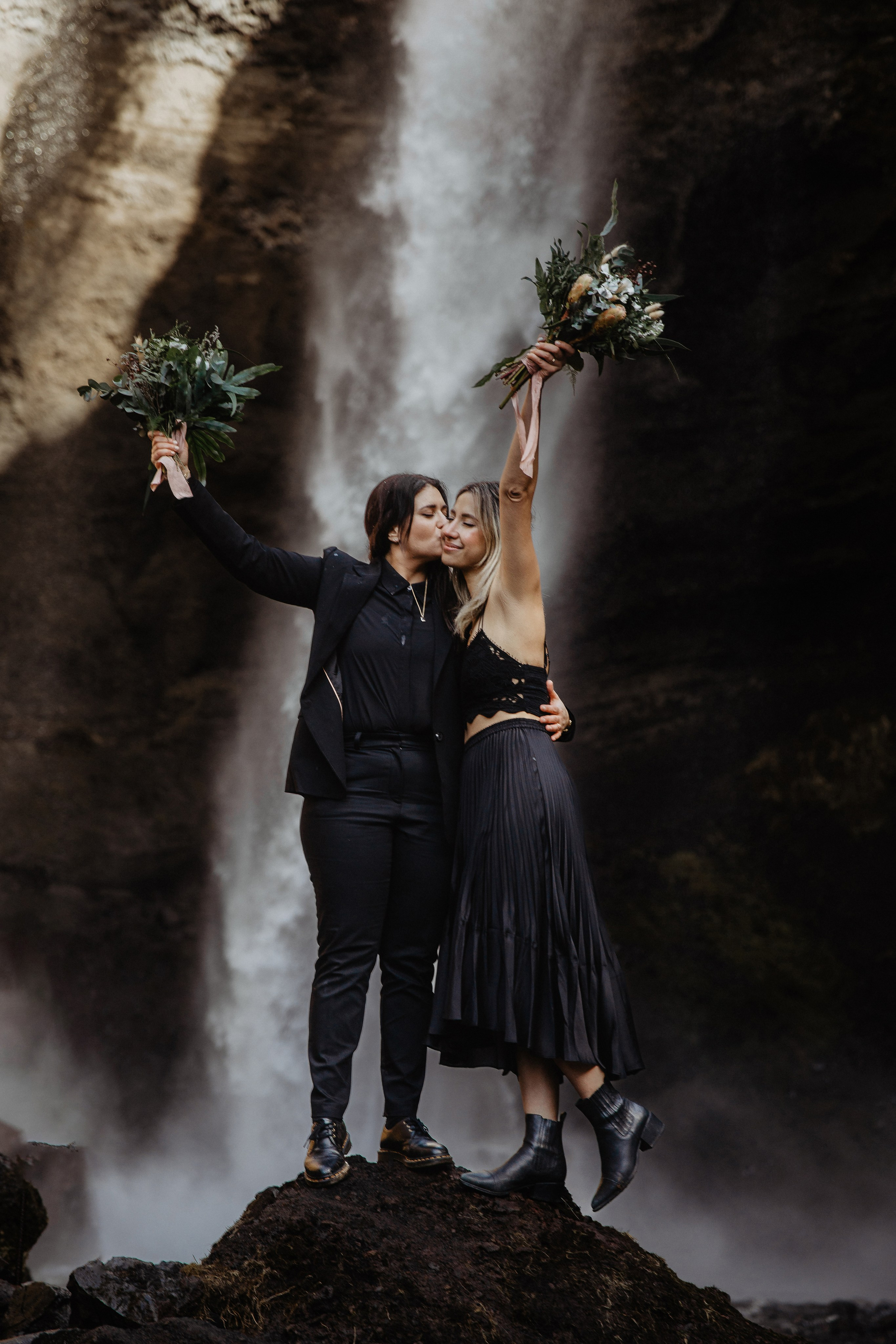 Same Sex Wedding at Iceland Black Sand Beach. Iceland elopement photographer & videographer