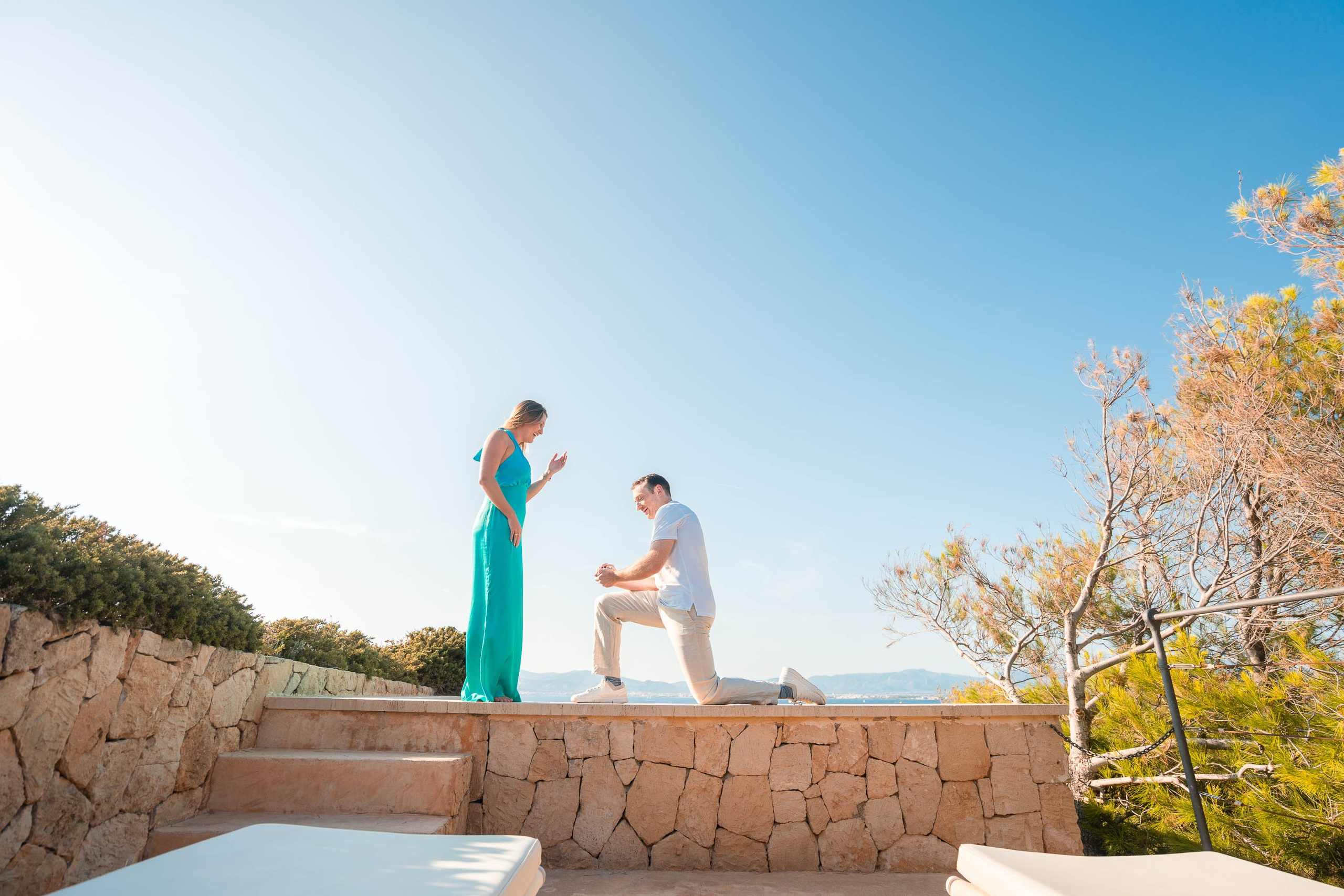 Wedding Proposal at Cap Rocat venue. Mallorca Wedding, Corporate & Social Photographer