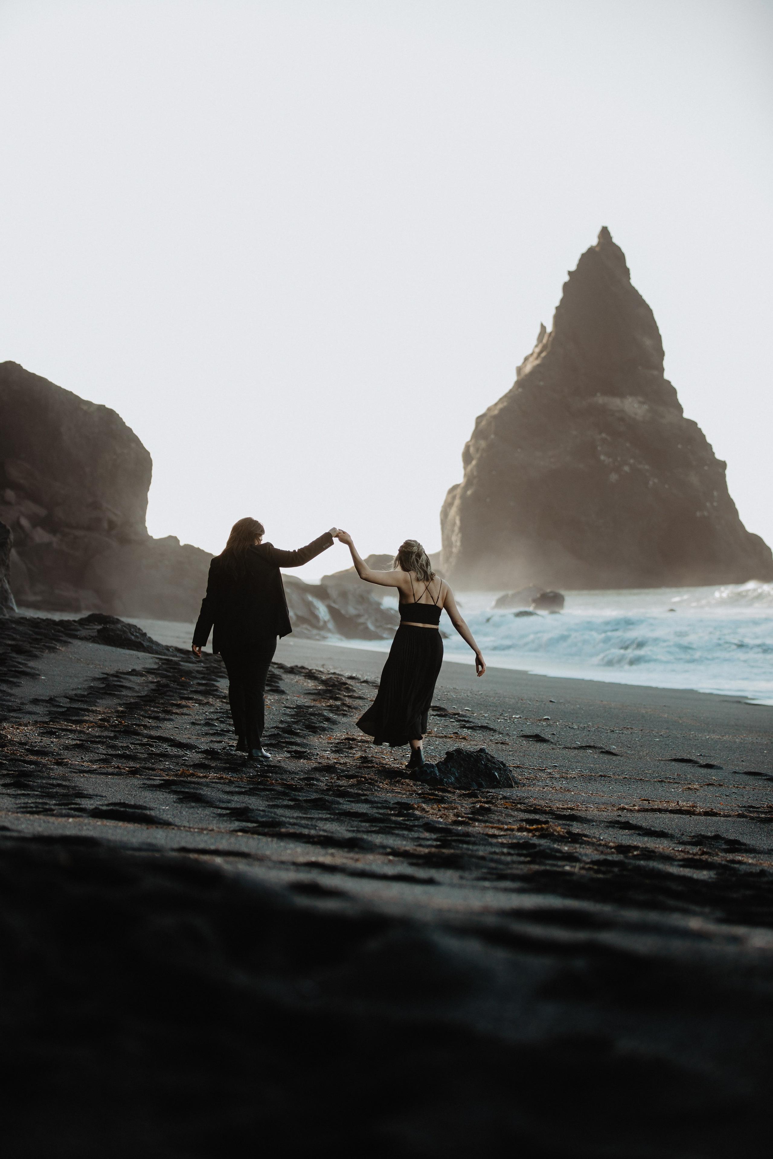 Same Sex Wedding at Iceland Black Sand Beach. Iceland elopement photographer & videographer