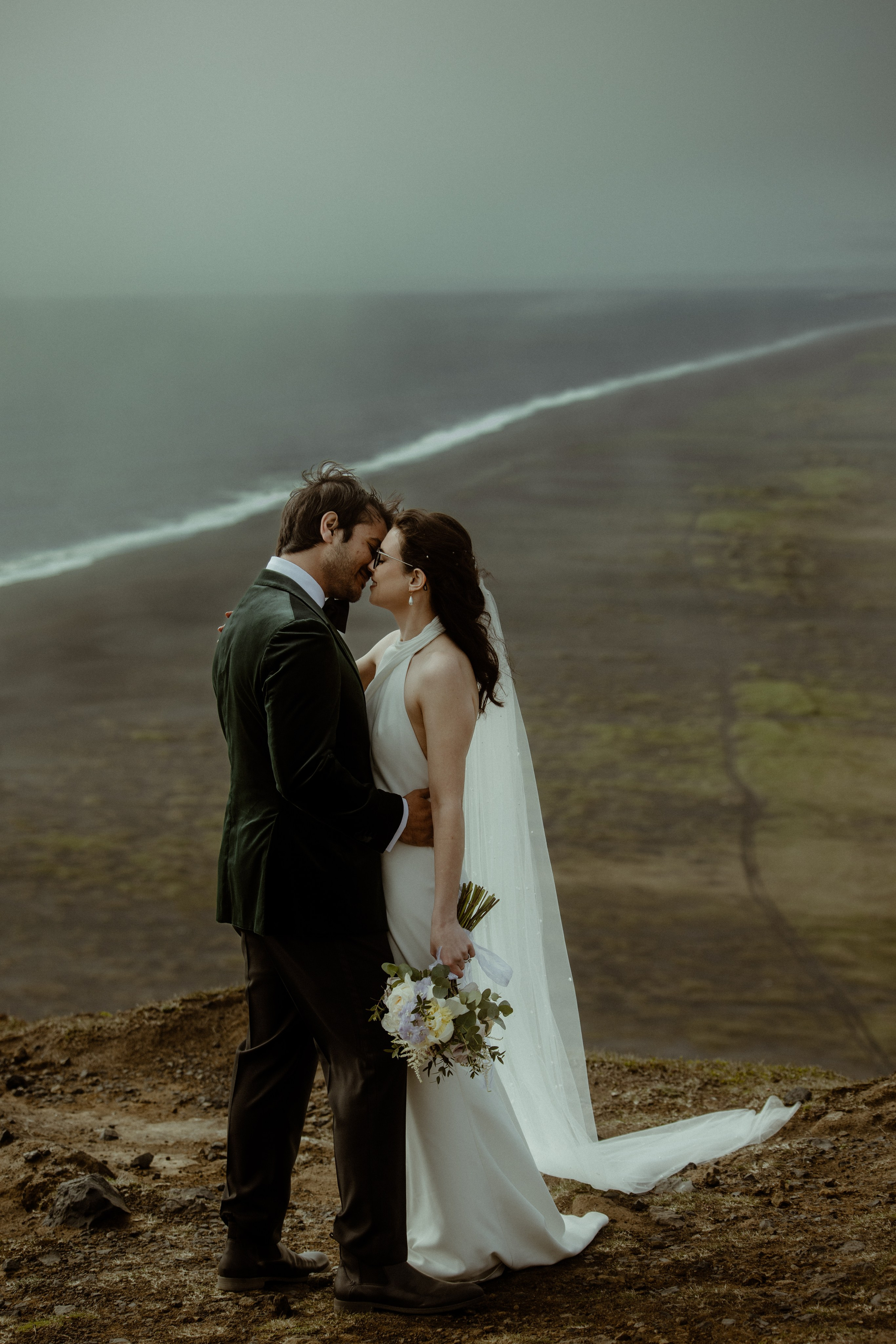 Iceland elopement at endless black sand beach. Iceland elopement photo and video | Nikolaichik Photo