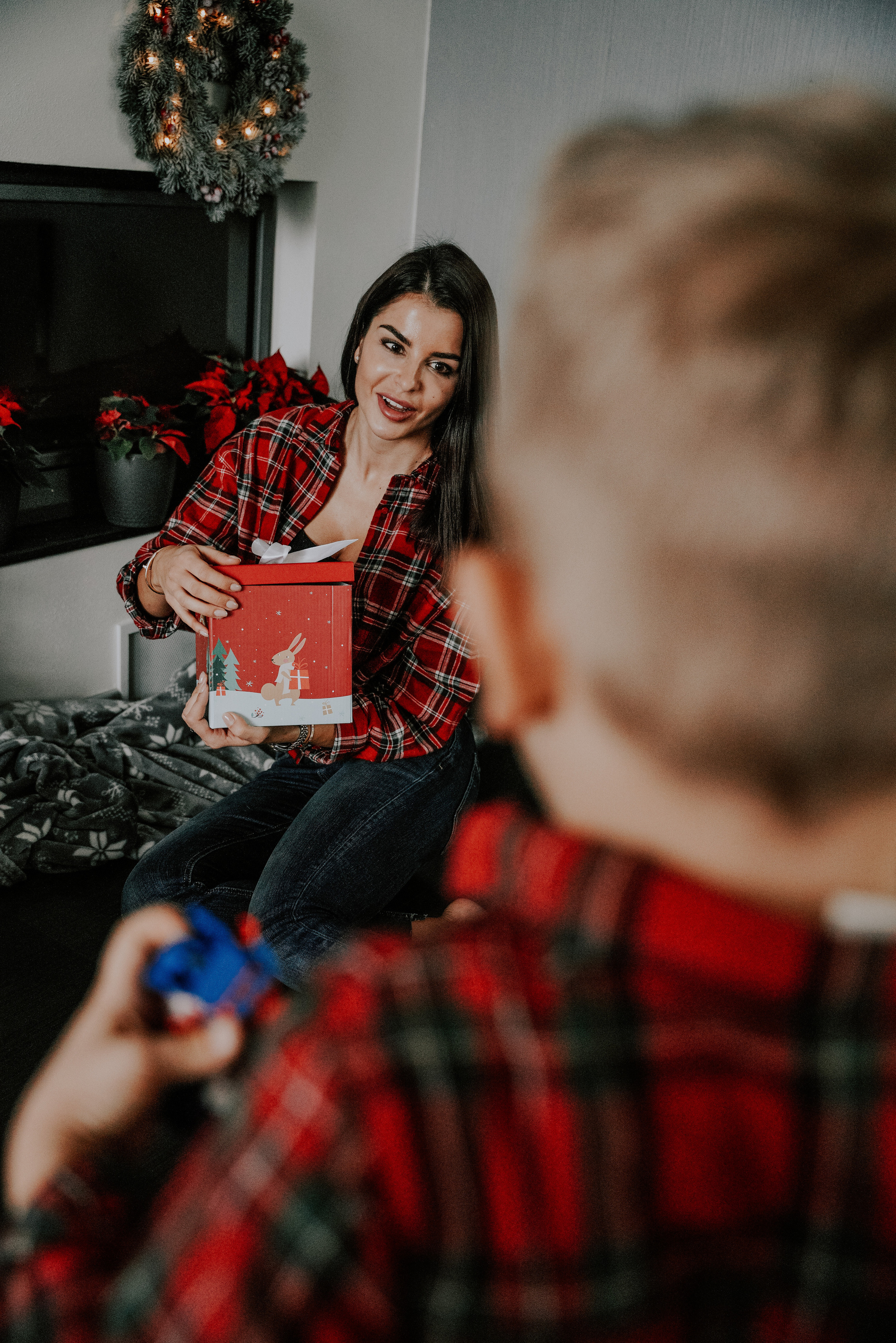 Christmas Family home photoshoot. Семейный фотограф Плзень Анита Дергачева