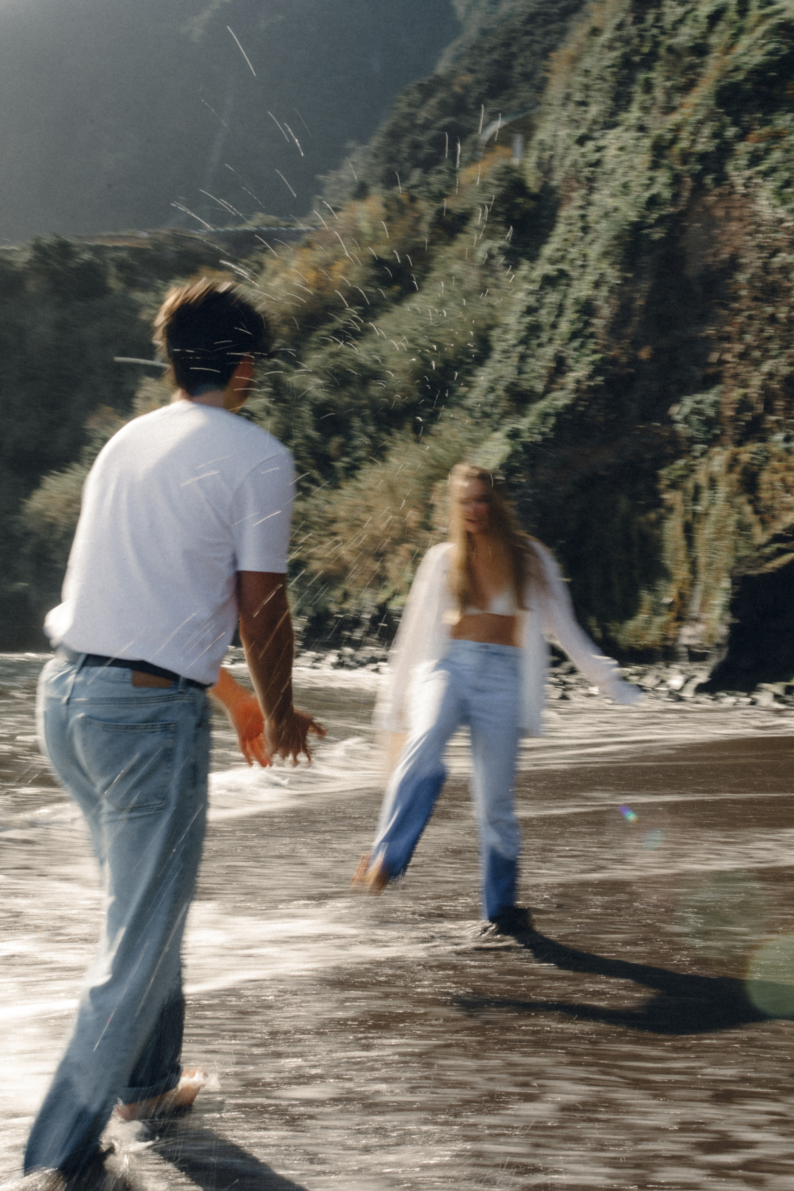 Exploring the Magic of Seixal Beach with two lovers. Wedding photographer and videographer based in Timisoara, Romania