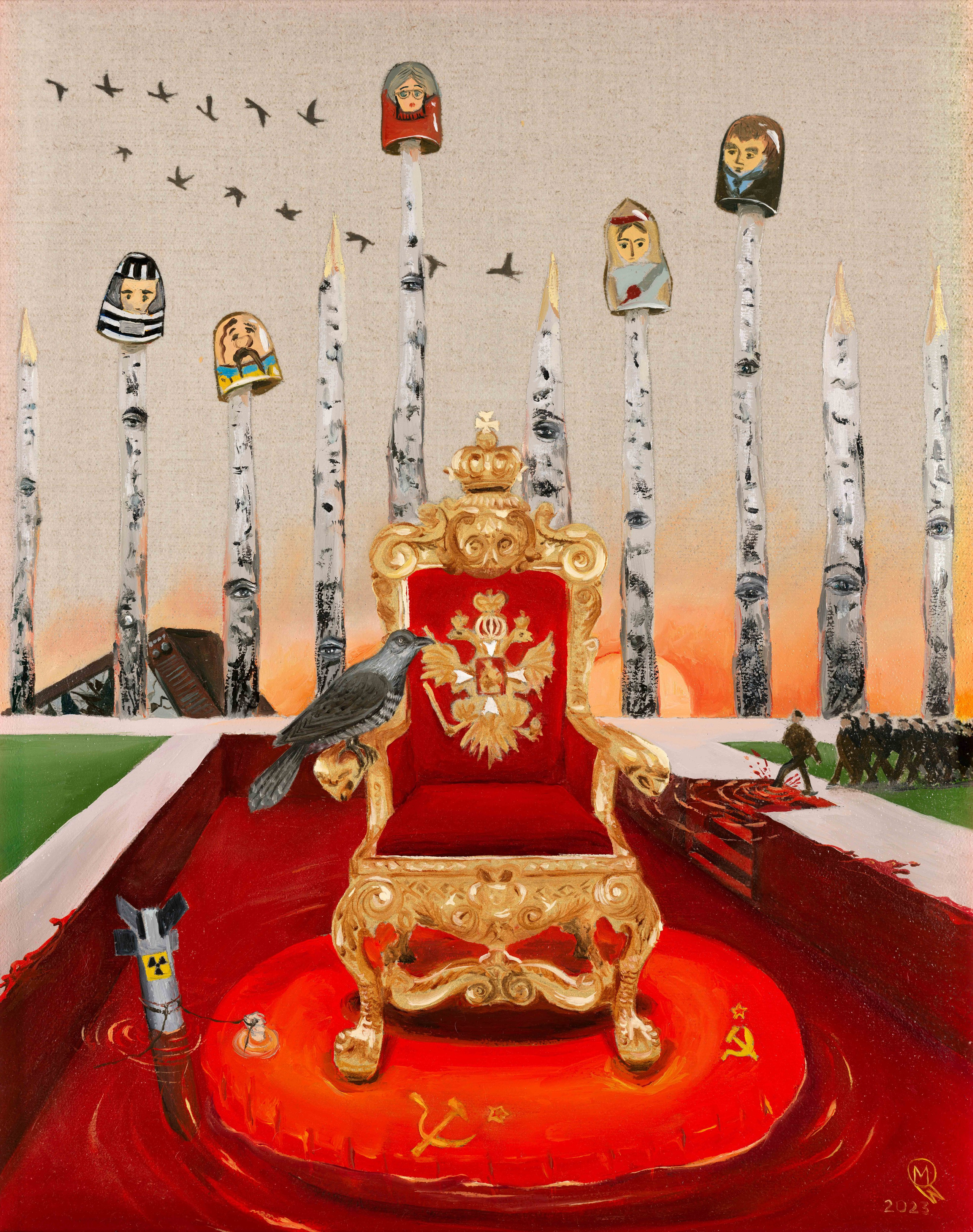 Surrealist artist Mariya Myronova based in Cambridge UK