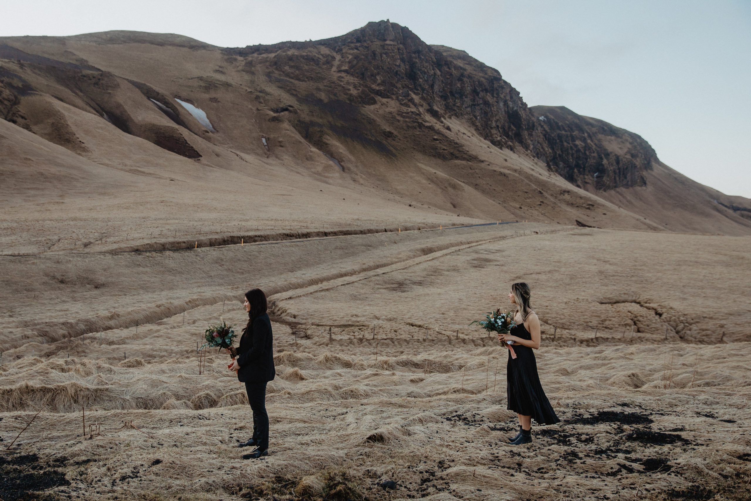 Same Sex Wedding at Iceland Black Sand Beach. Iceland elopement photographer & videographer