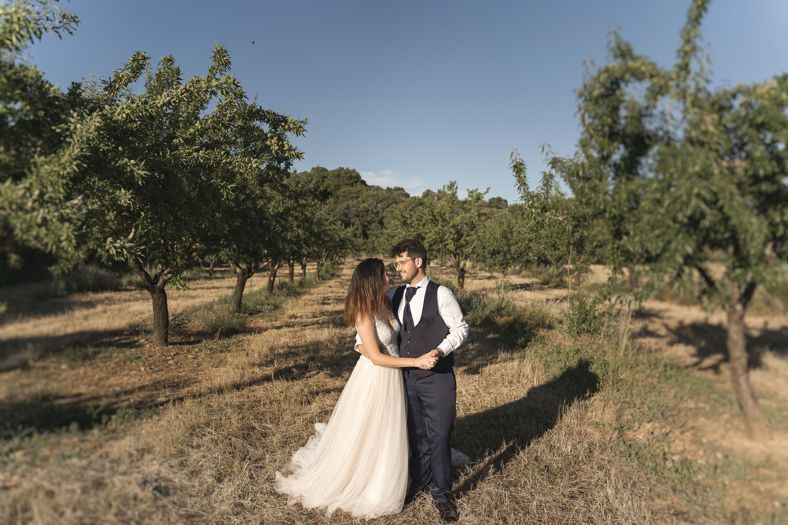 novios campo almendro