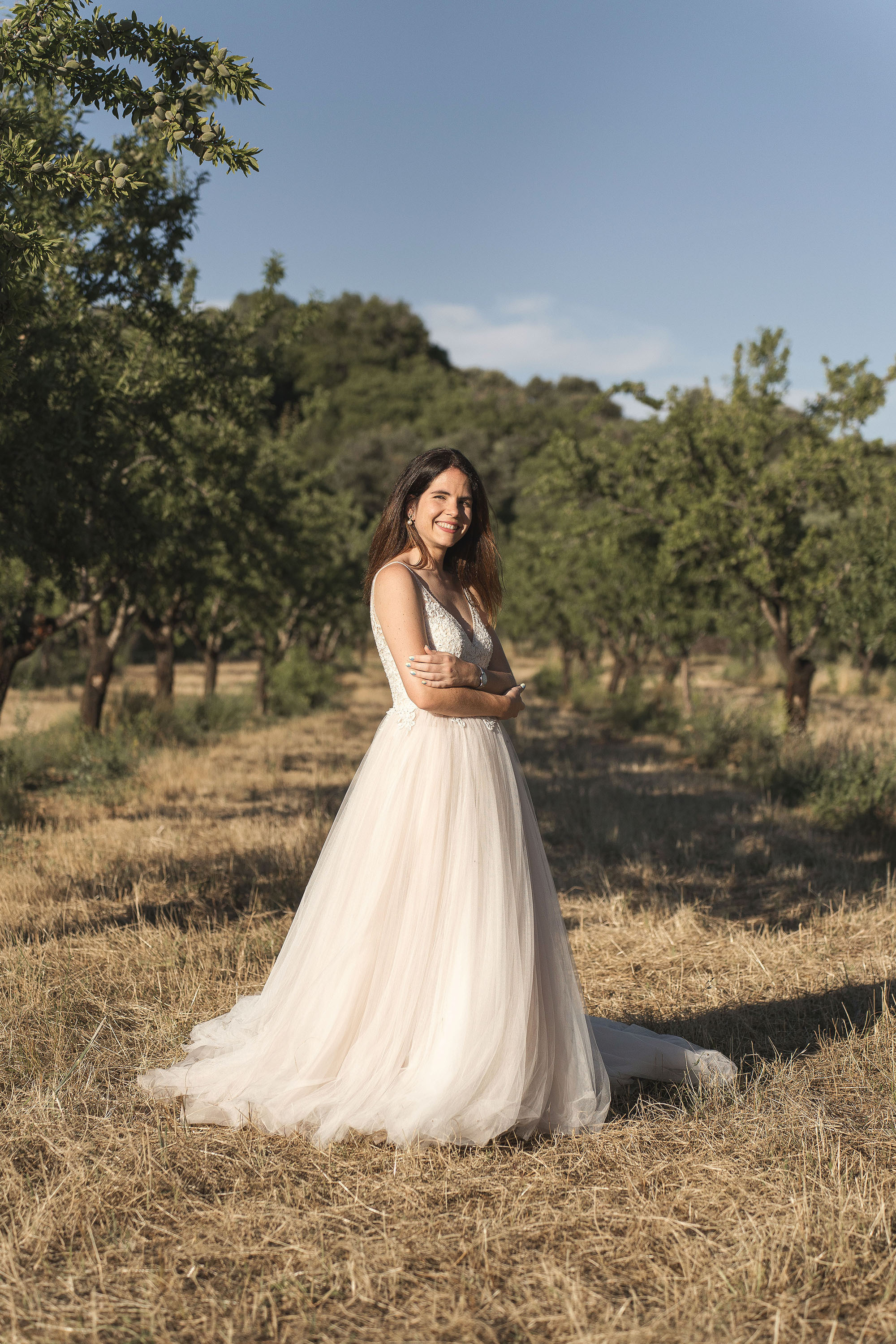 novia campo almendro