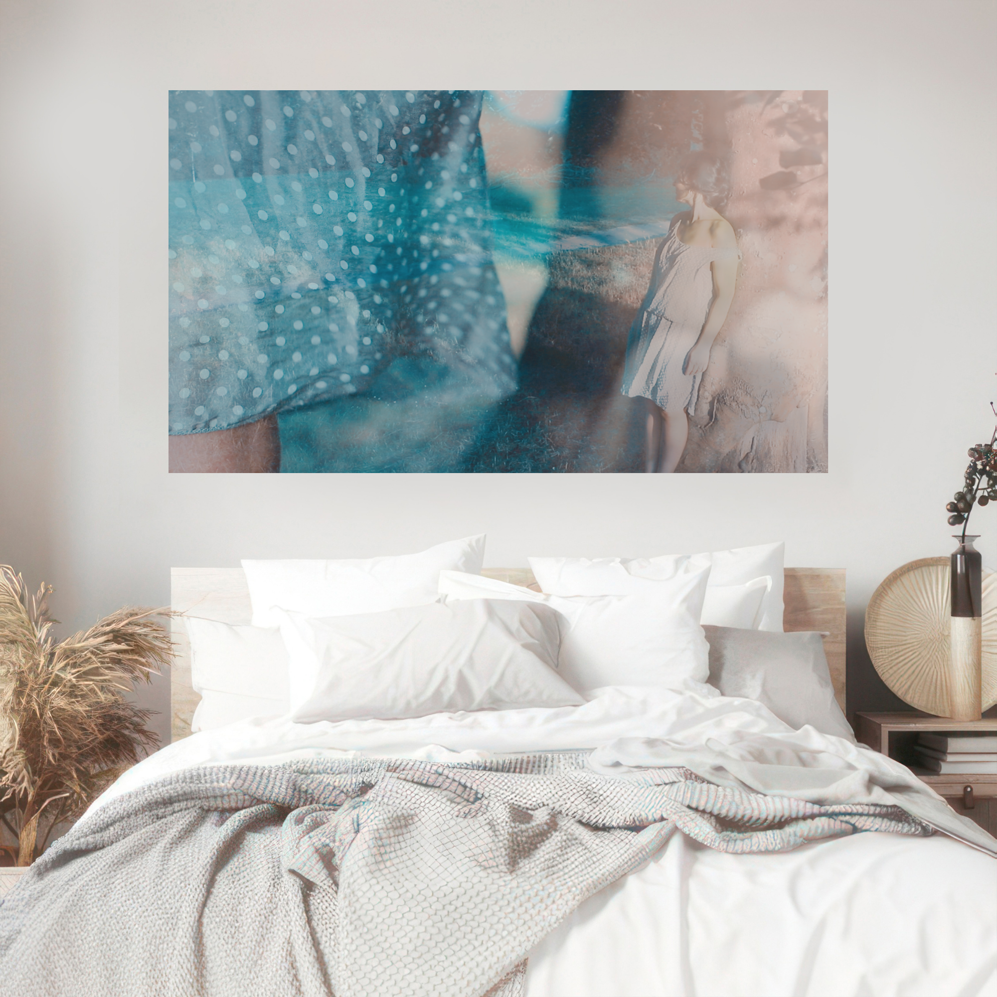 Elegant and artistic print for sale, symbolizing tenderness and self-reflection
