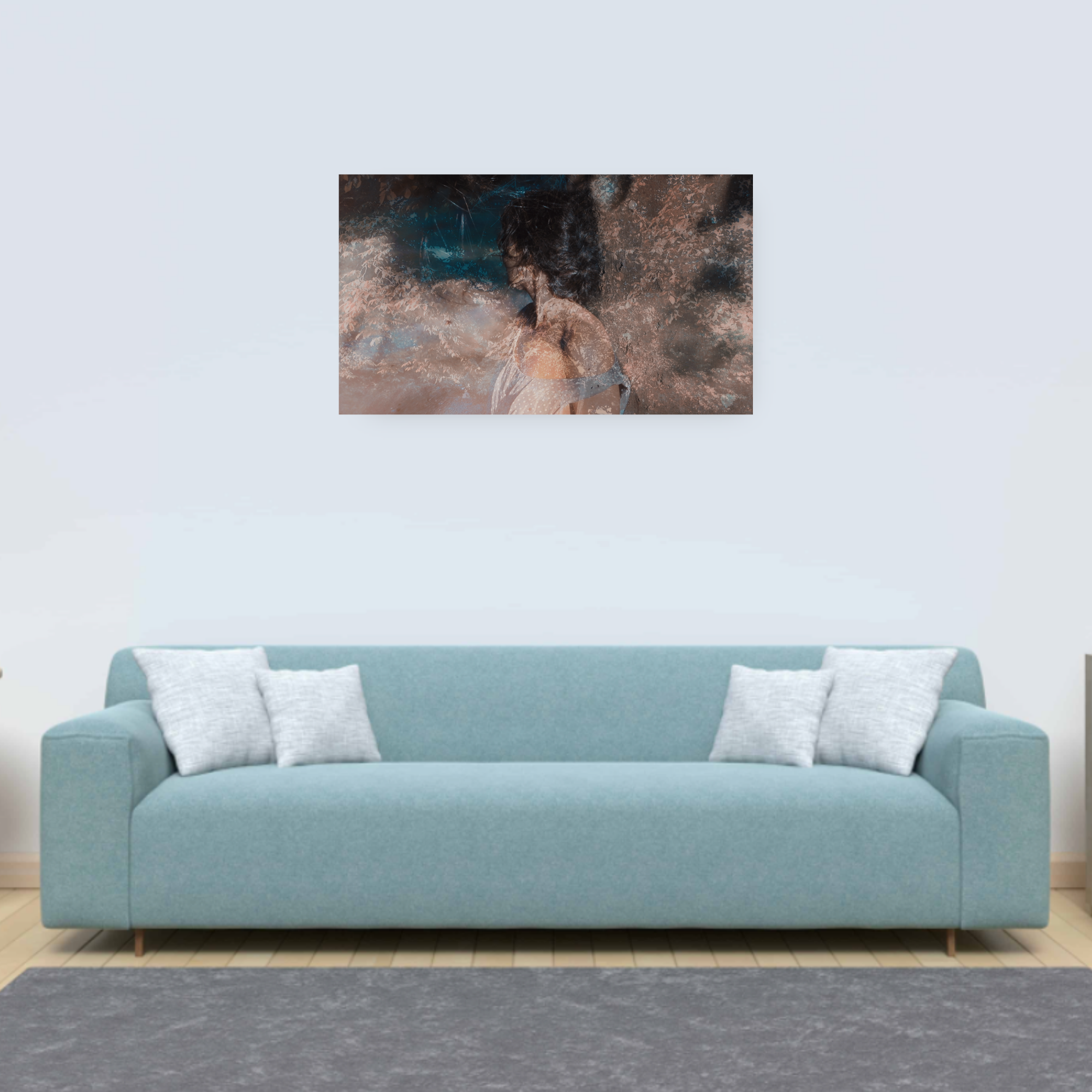 Elegant and artistic print for sale, symbolizing tenderness and self-reflection