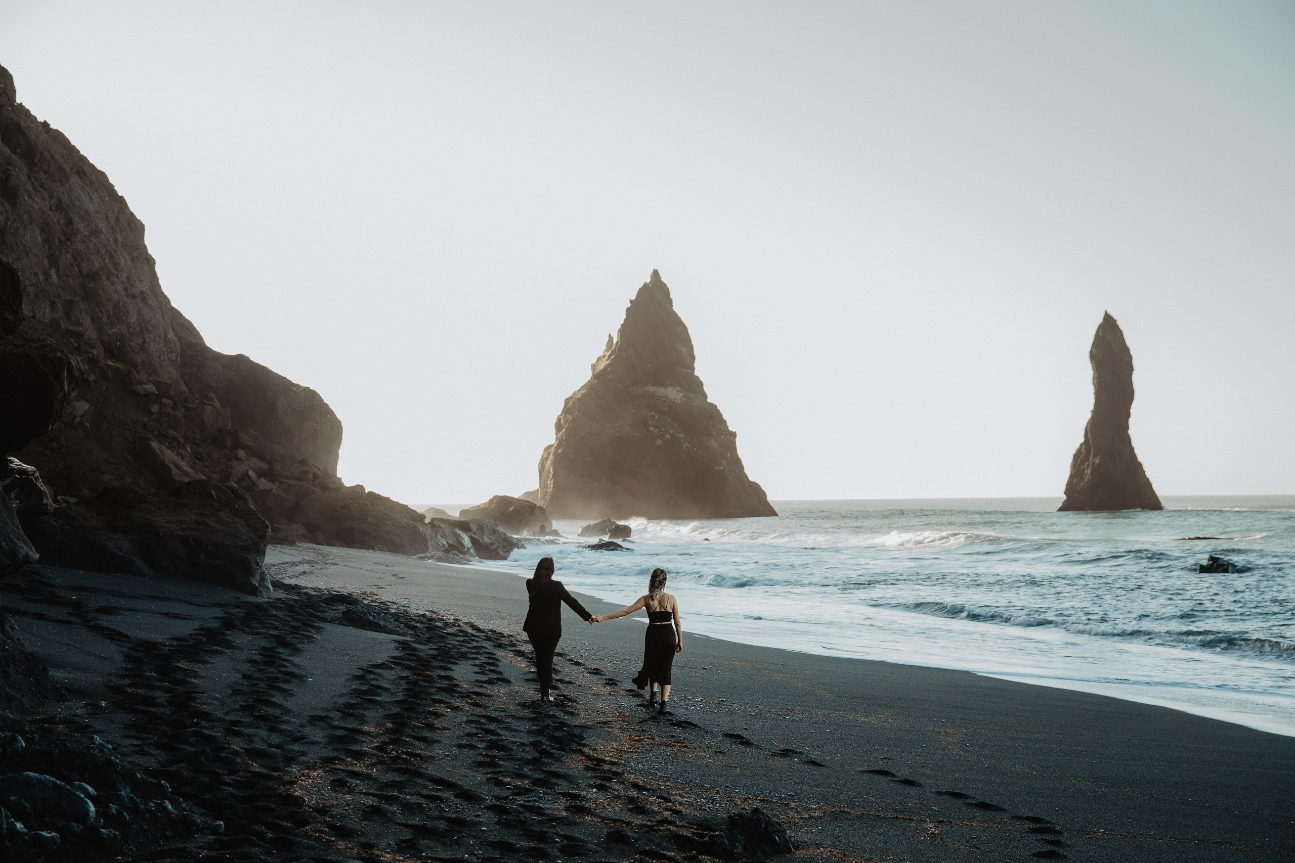 Same Sex Wedding at Iceland Black Sand Beach. Iceland elopement photographer & videographer