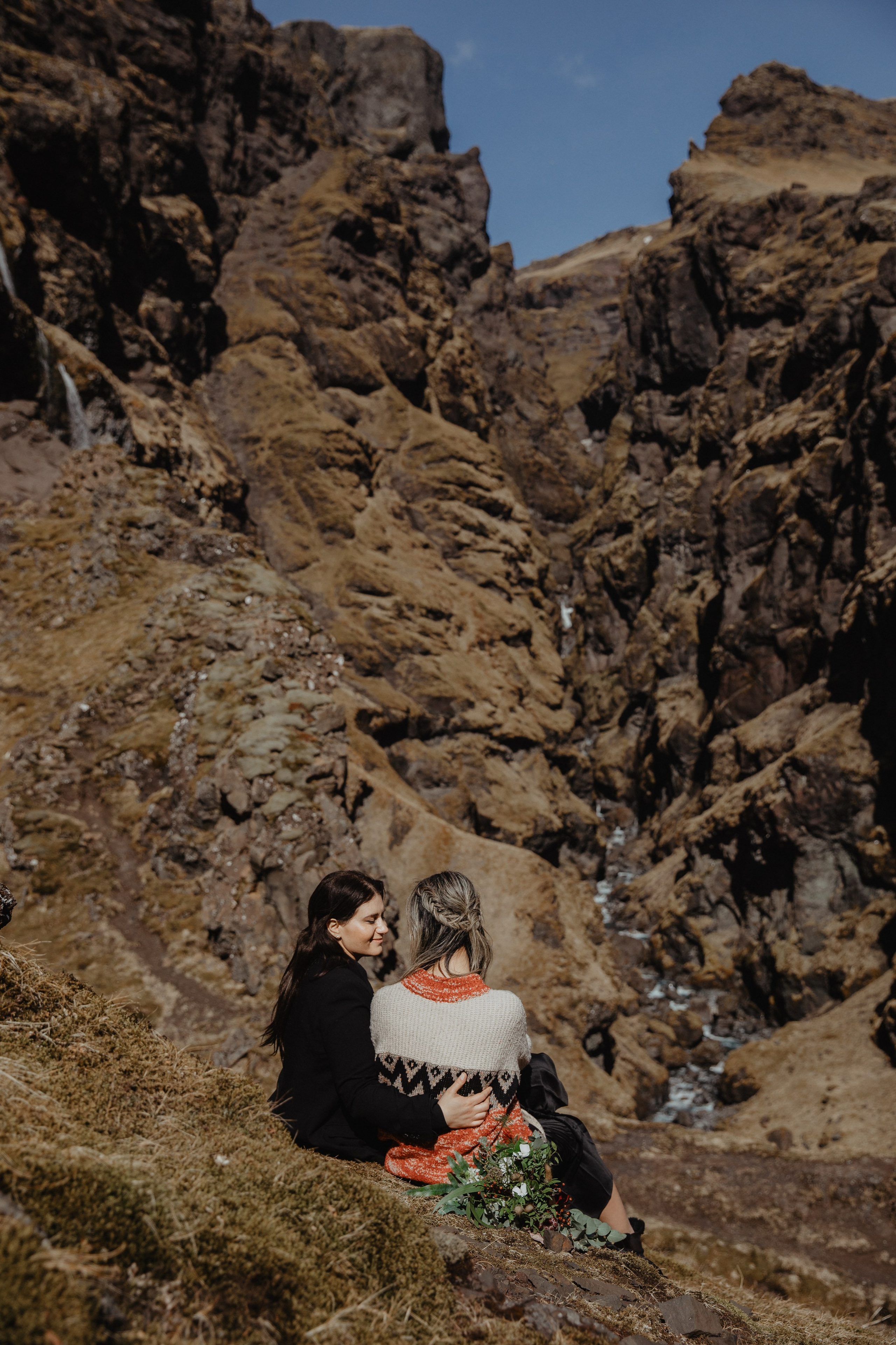 Same Sex Wedding at Iceland Black Sand Beach. Iceland elopement photographer & videographer