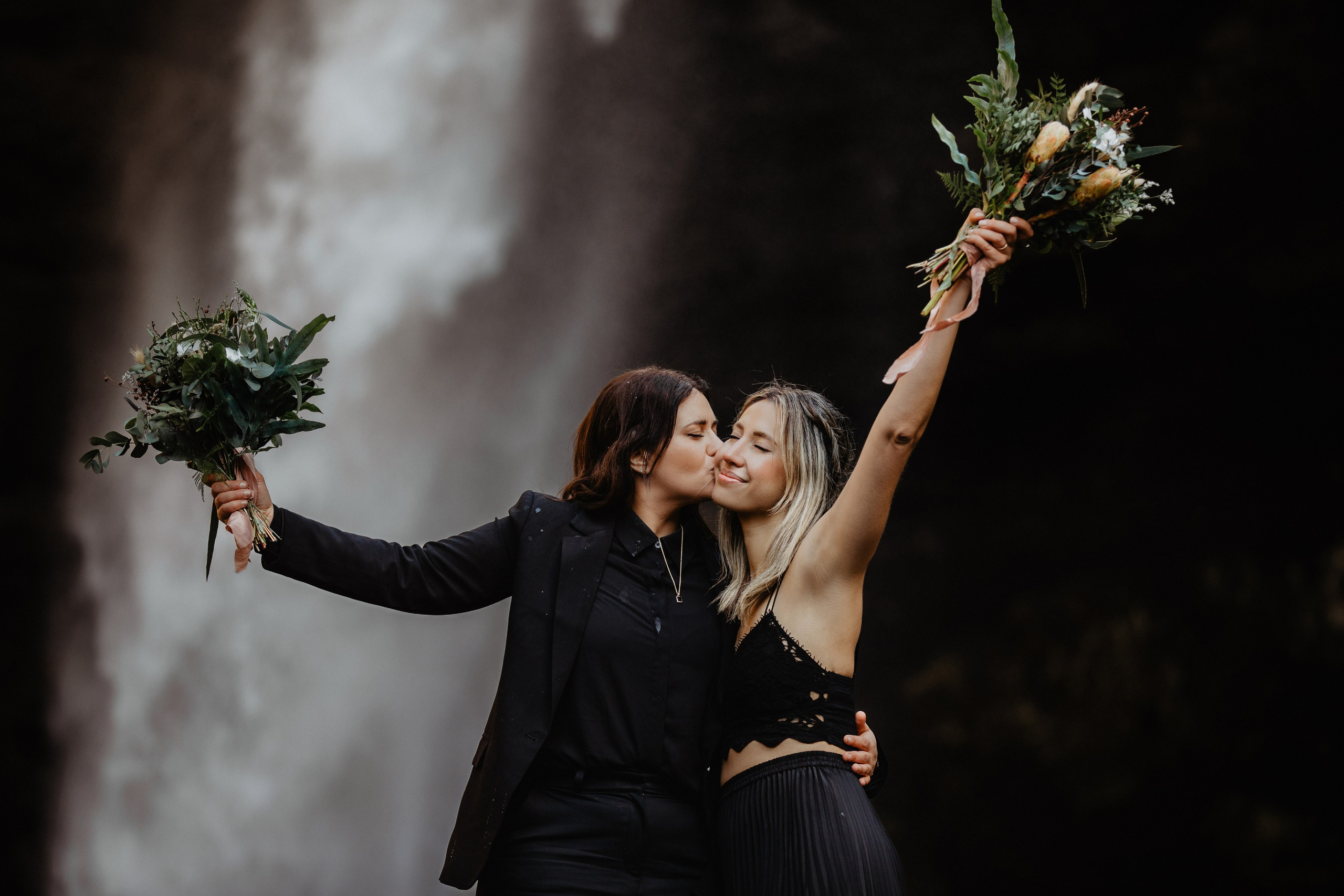 Same Sex Wedding at Iceland Black Sand Beach. Iceland elopement photographer & videographer