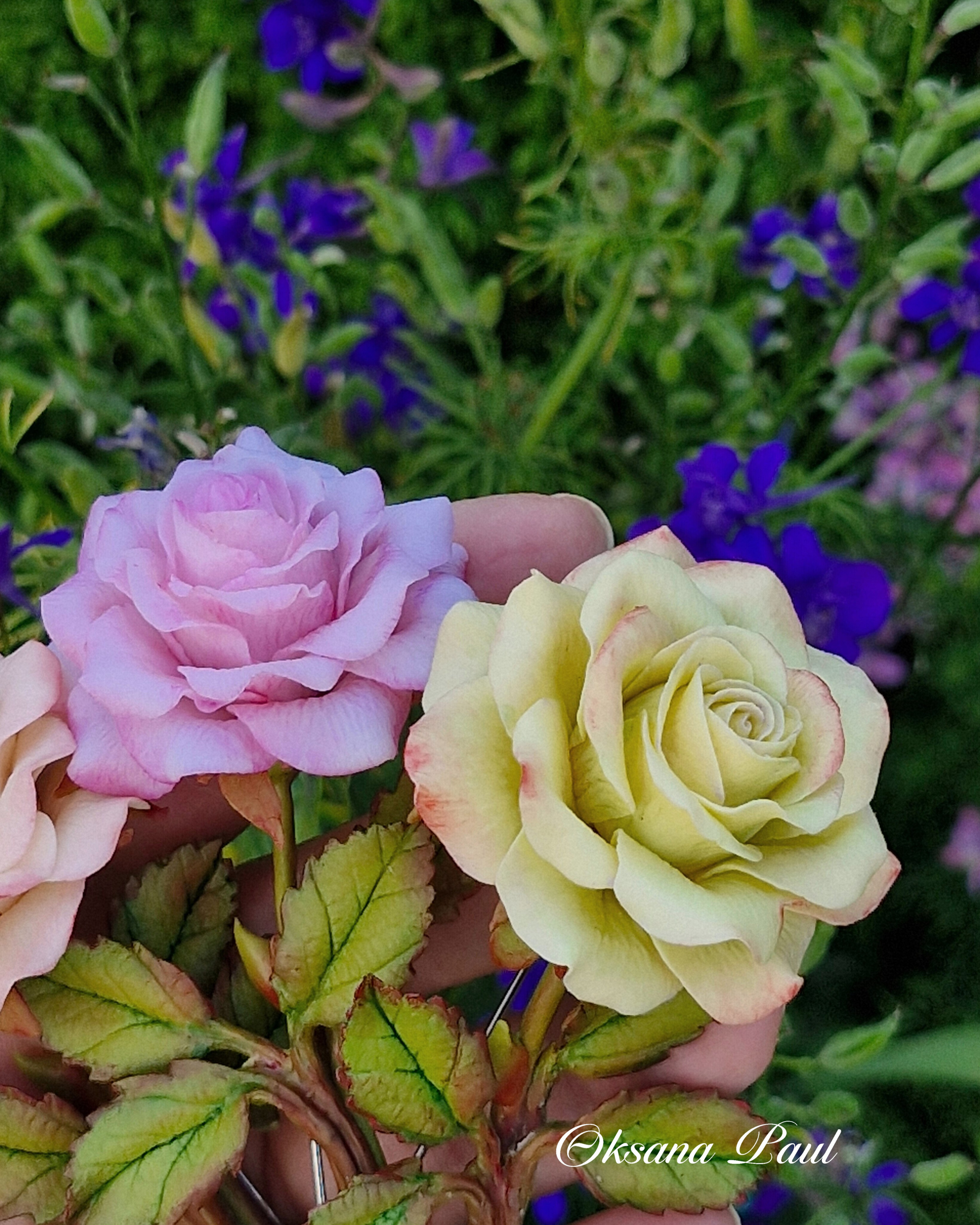 Броши с цветами / Blumen-Broschen ➜. Oksana Paul-Gardinen-Design Oksana Paul ✧ Art of Gardinen & Textile Design ✧ Polymer Clay Art & Handmade Creatures