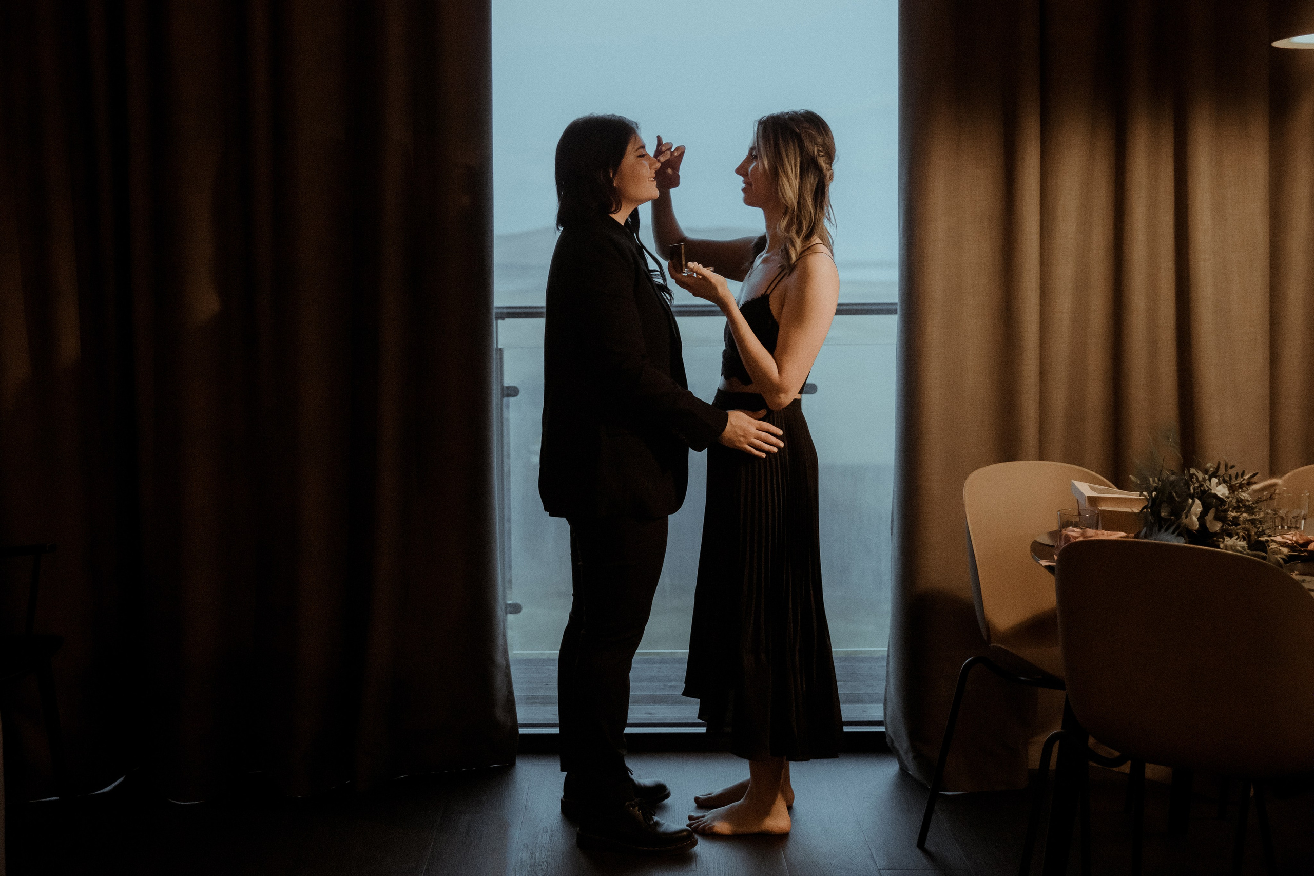 Same Sex Wedding at Iceland Black Sand Beach. Iceland elopement photographer & videographer