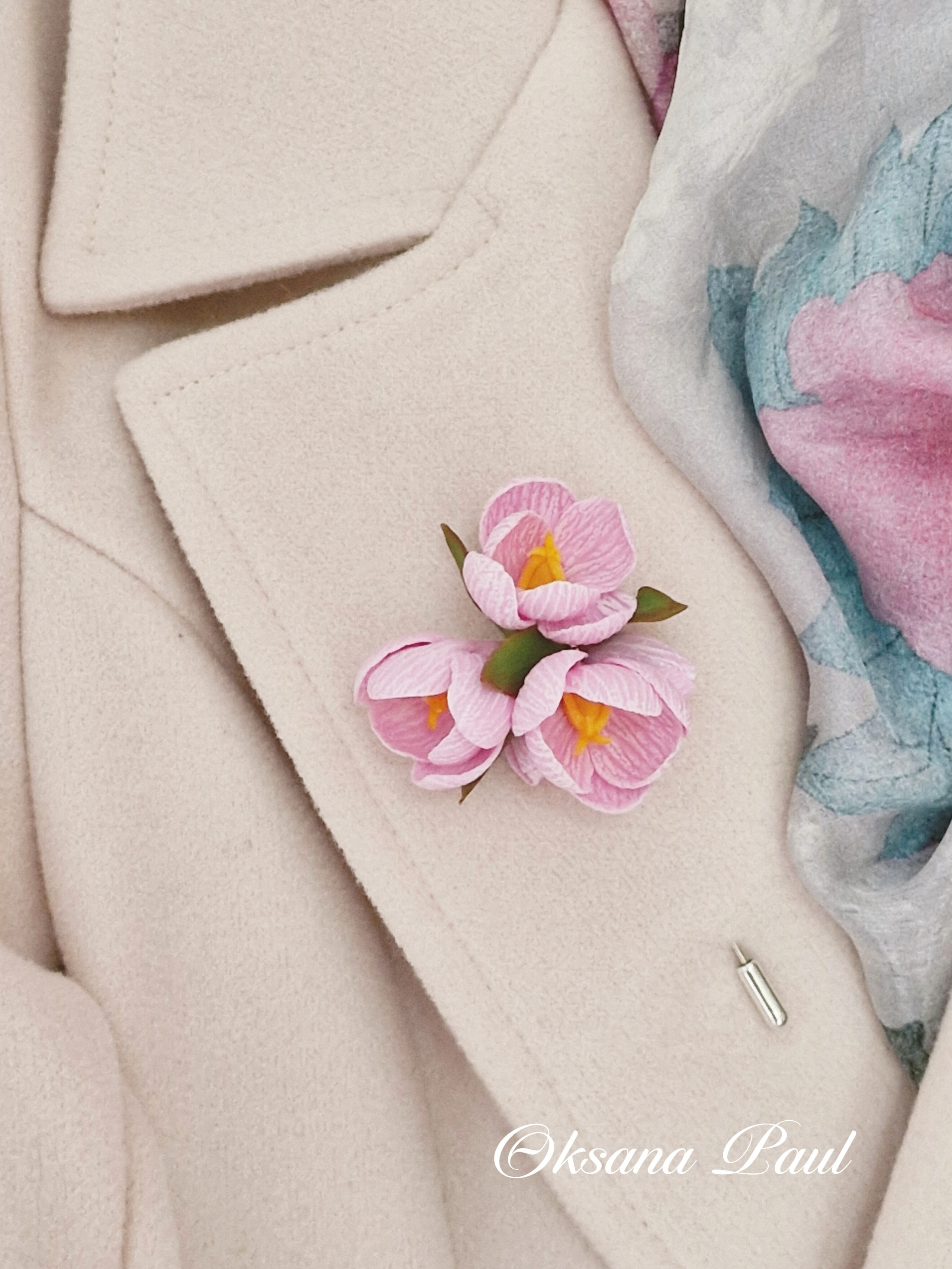 Броши с цветами / Blumen-Broschen ➜. Oksana Paul-Gardinen-Design Oksana Paul ✧ Art of Gardinen & Textile Design ✧ Polymer Clay Art & Handmade Creatures