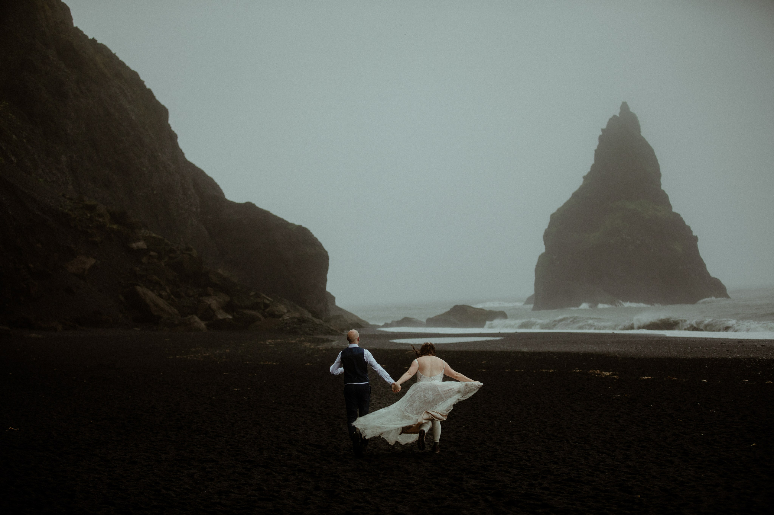 Iceland Elopement at Black Sand Beach. Iceland elopement photo and video | Nikolaichik Photo