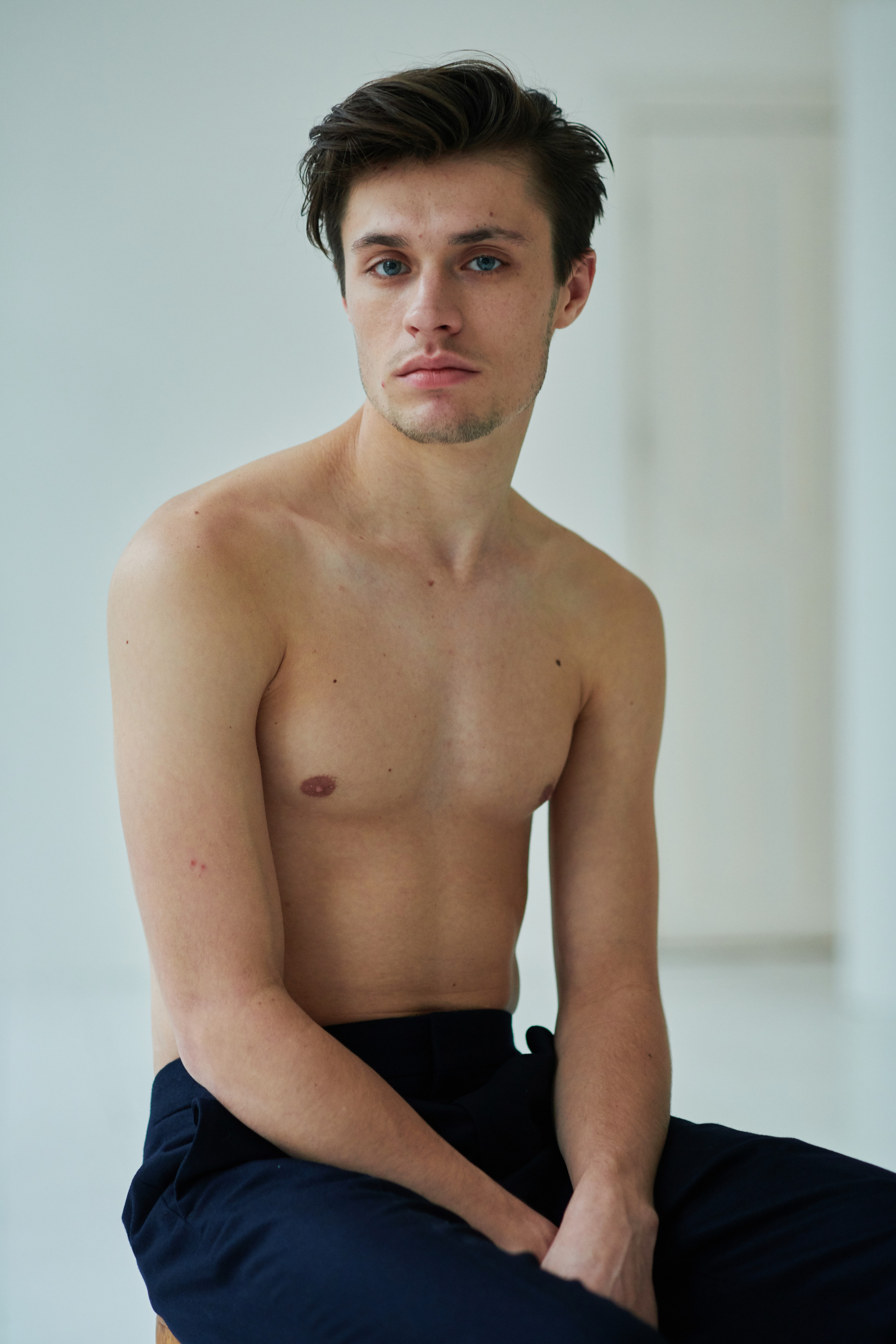 Gijs Blom an actor, in photo studio Amsterdam