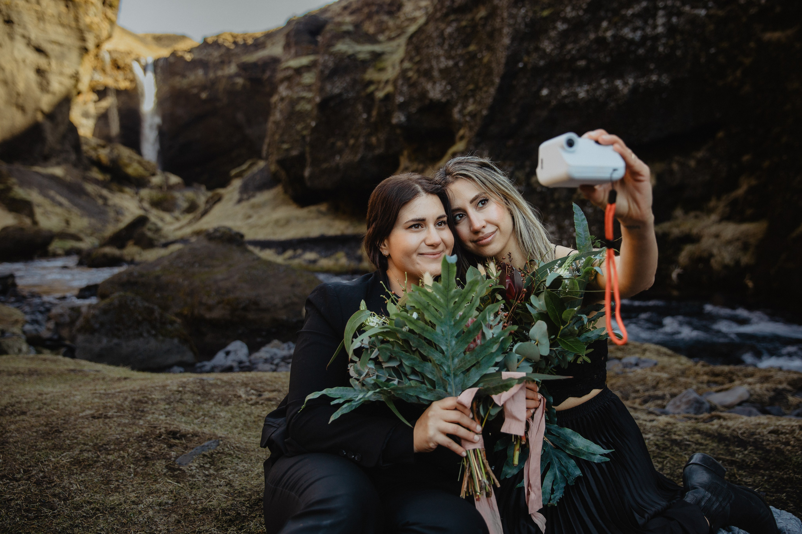 Same Sex Wedding at Iceland Black Sand Beach. Iceland elopement photographer & videographer