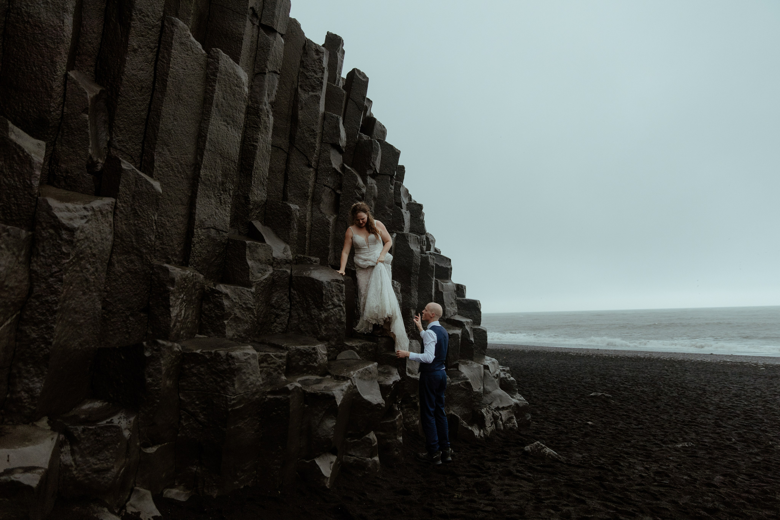 Iceland Elopement at Black Sand Beach. Iceland elopement photo and video | Nikolaichik Photo