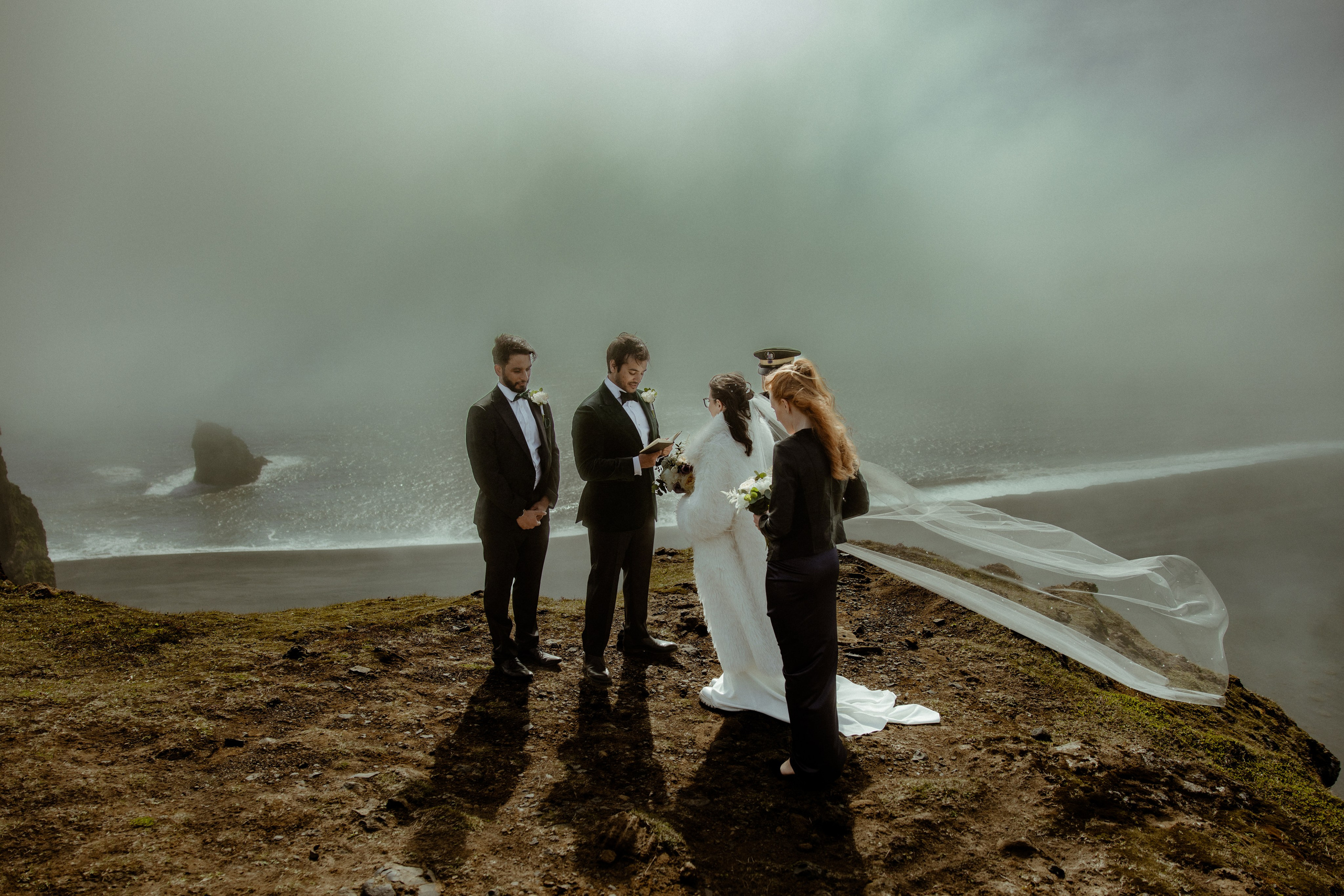 Iceland elopement at endless black sand beach. Iceland elopement photo and video | Nikolaichik Photo