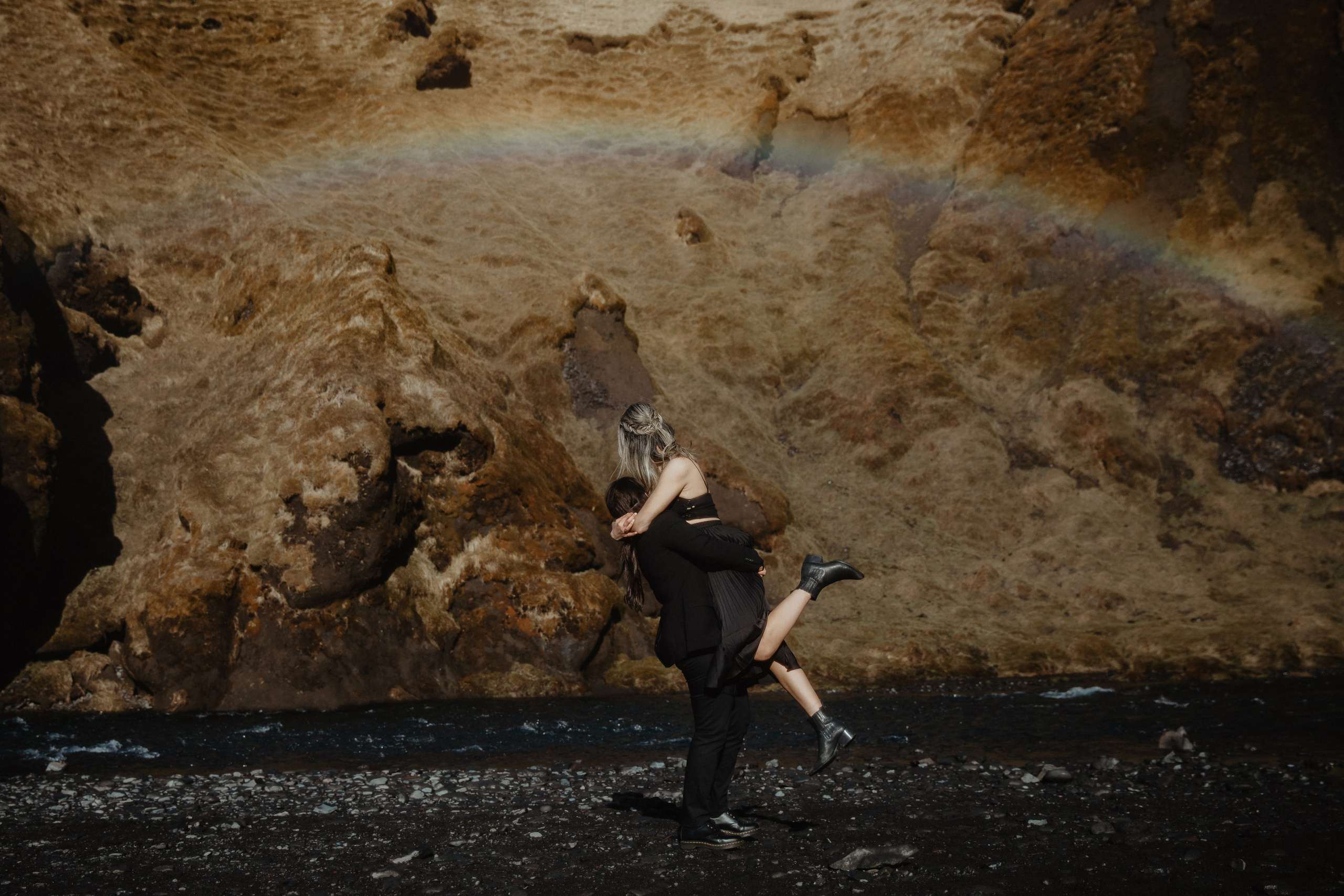 Same Sex Wedding at Iceland Black Sand Beach. Iceland elopement photographer & videographer