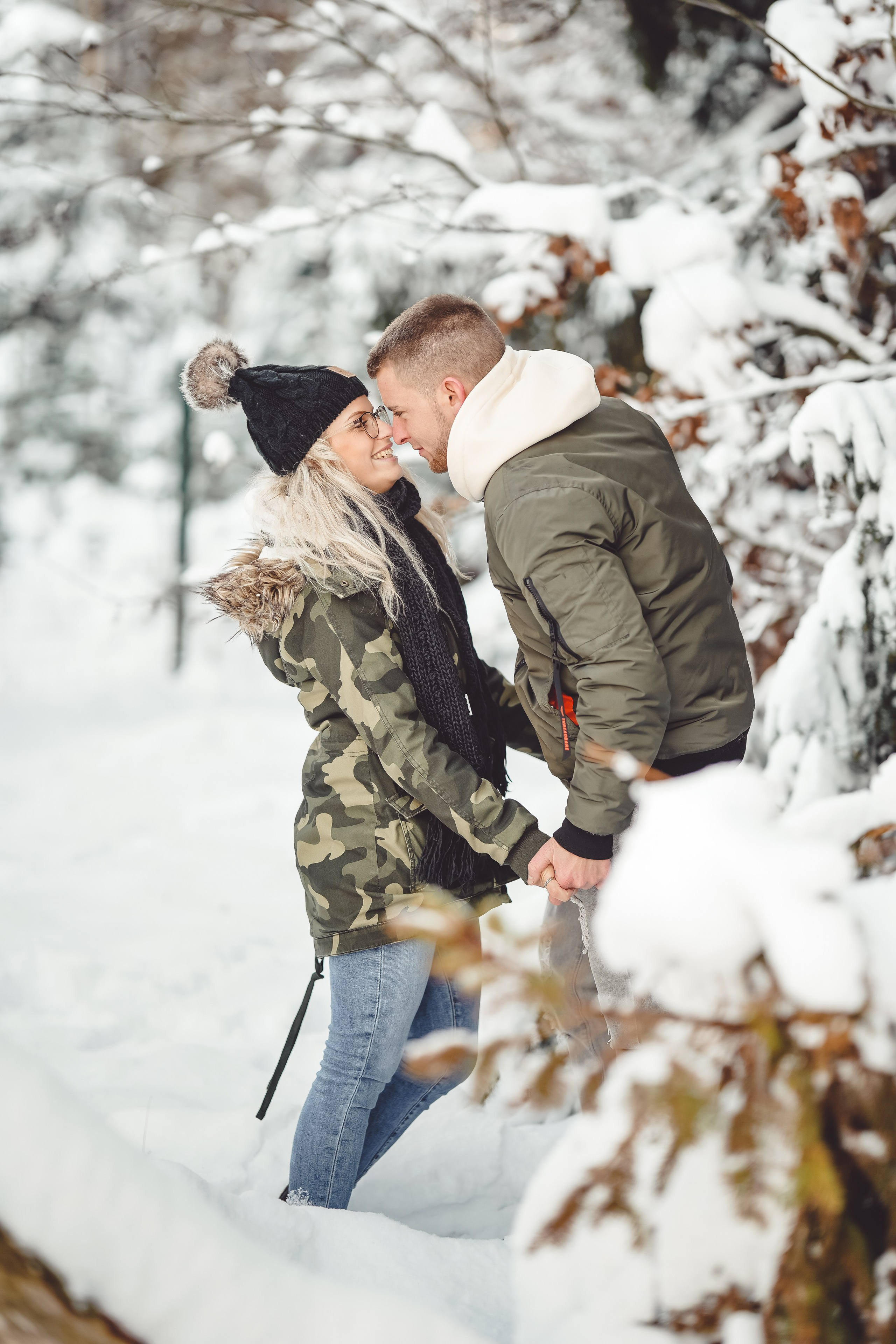 Winter Lovestory. Portraitfotografie in Gründau Elena Ohnstedt