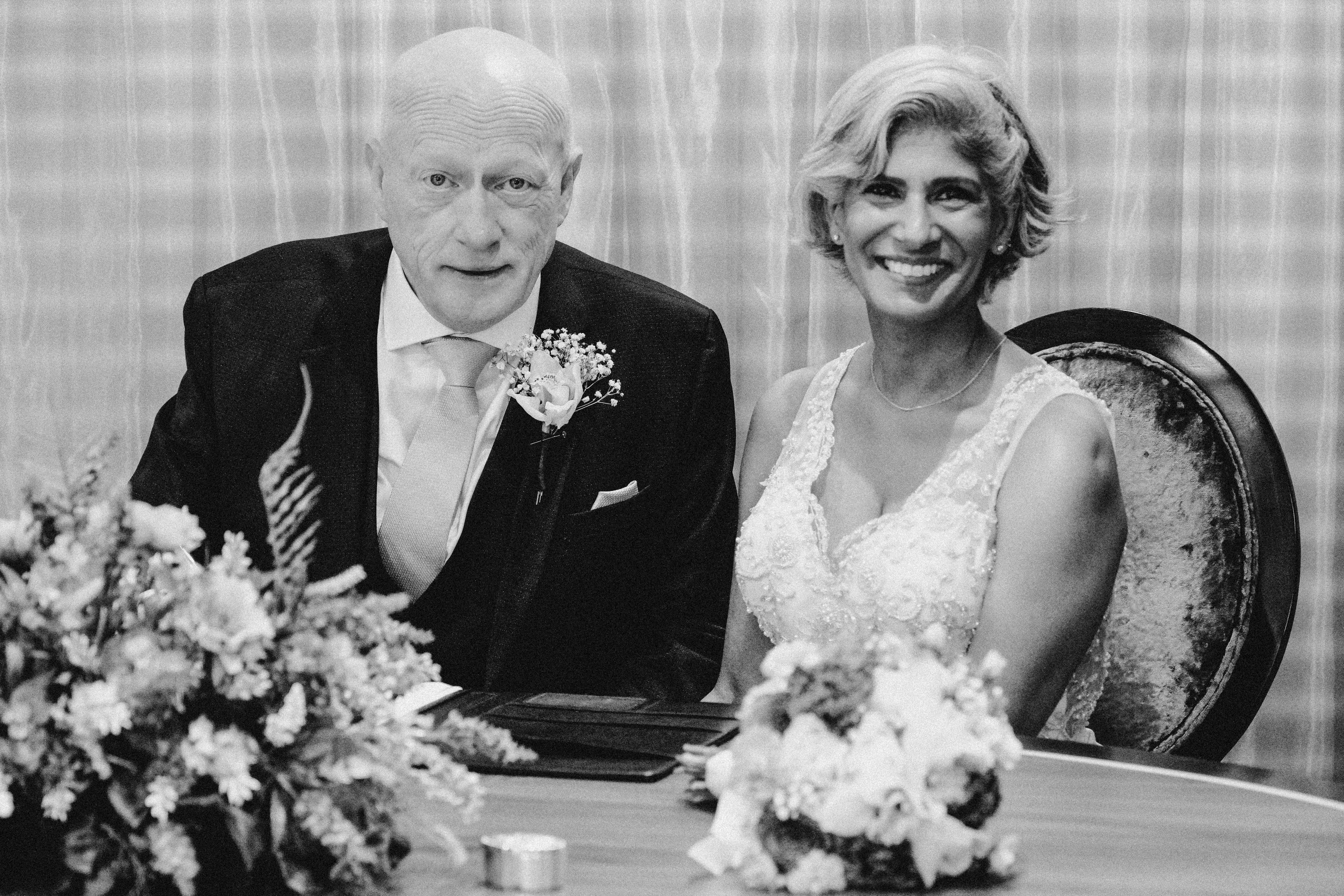 Elegant bridal portrait in Solihull wedding venue