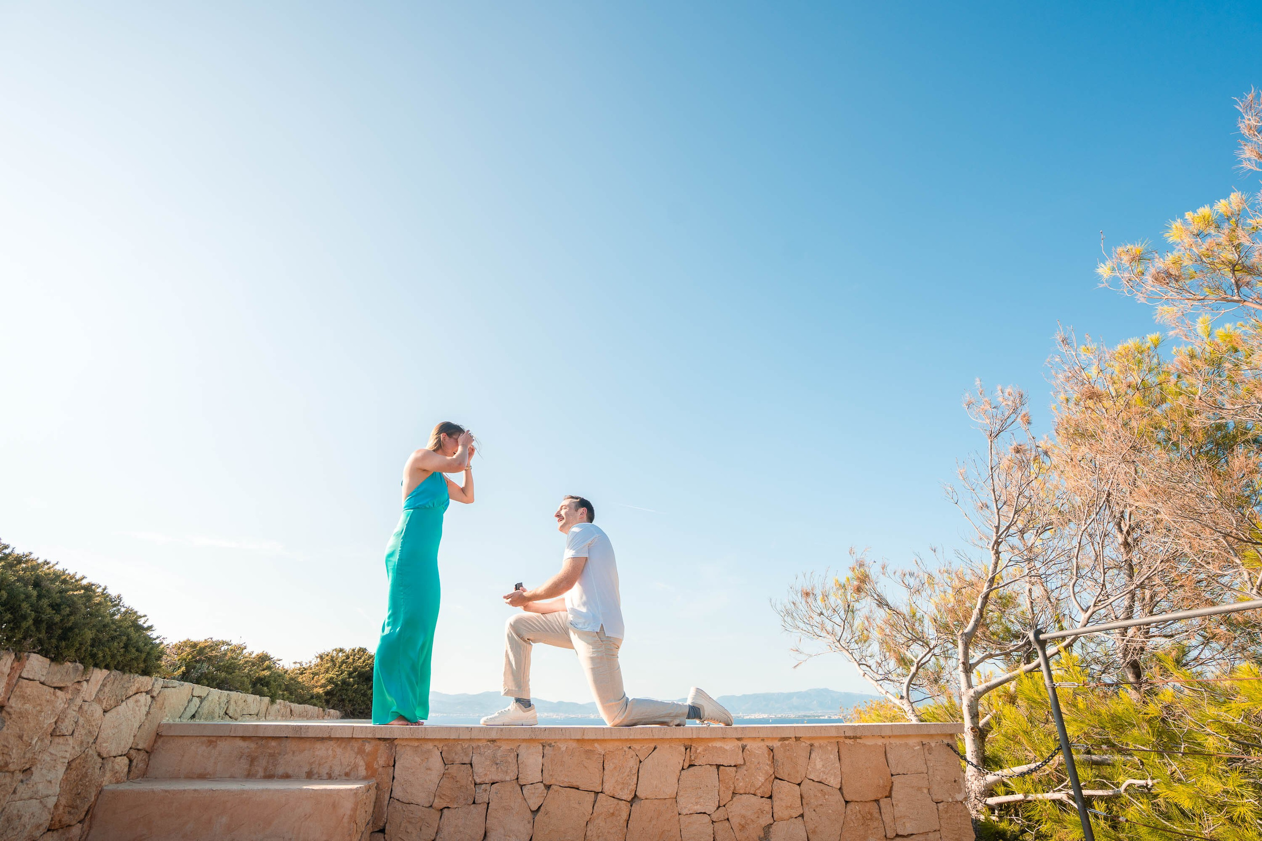 Wedding Proposal at Cap Rocat venue. Mallorca Wedding, Corporate & Social Photographer