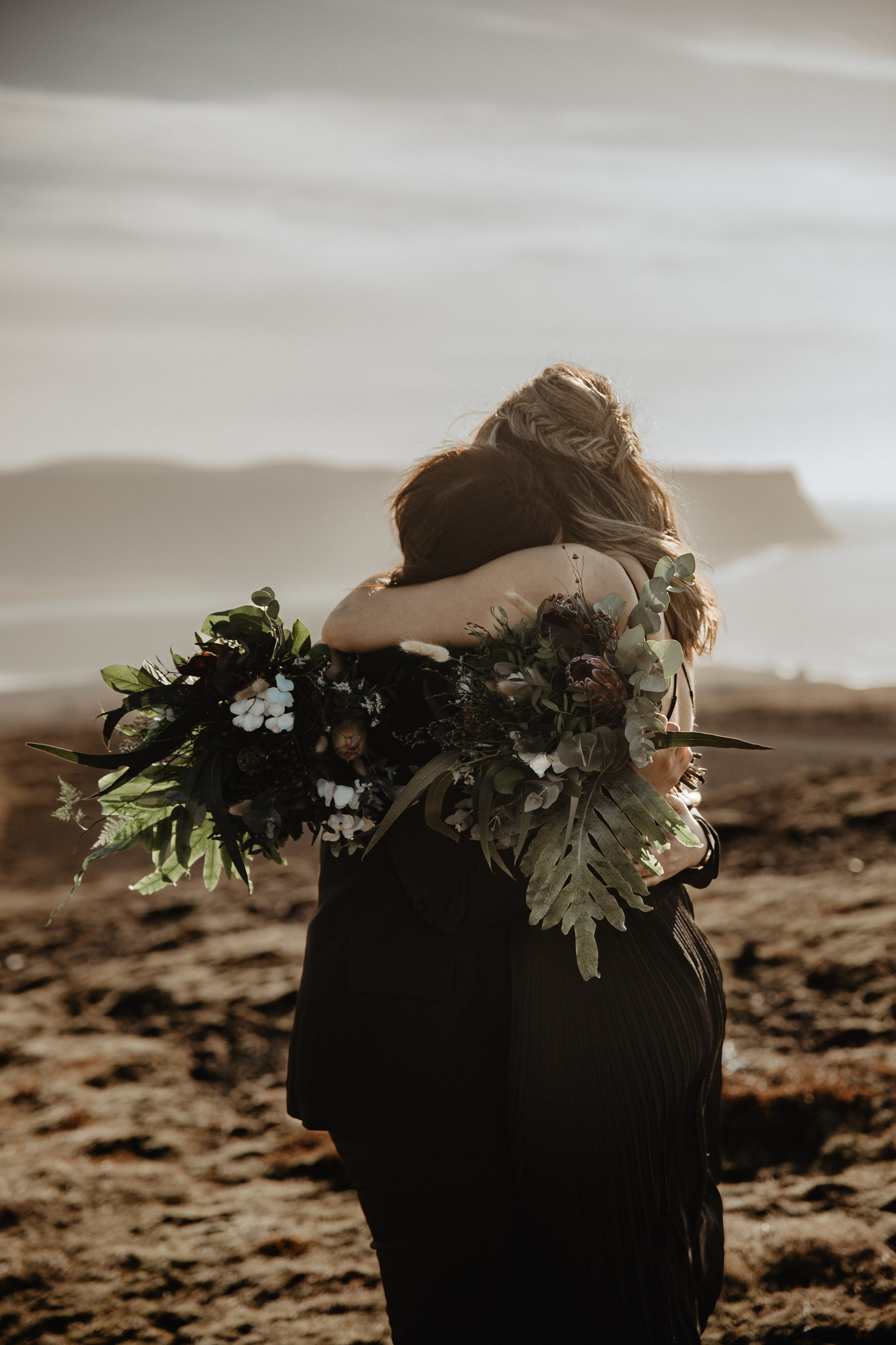 Same Sex Wedding at Iceland Black Sand Beach. Iceland elopement photographer & videographer