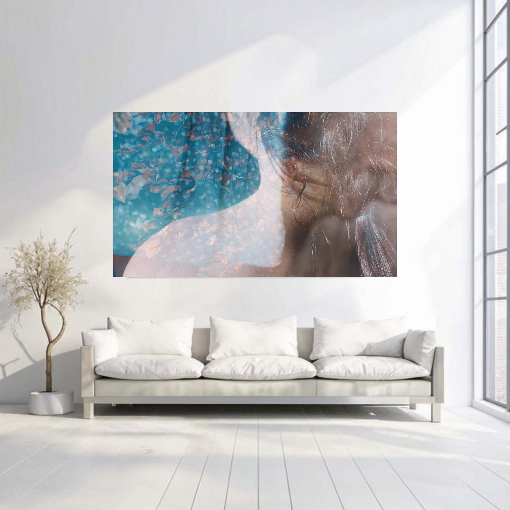 Fine art print merging abstract forms and intimate personal narratives