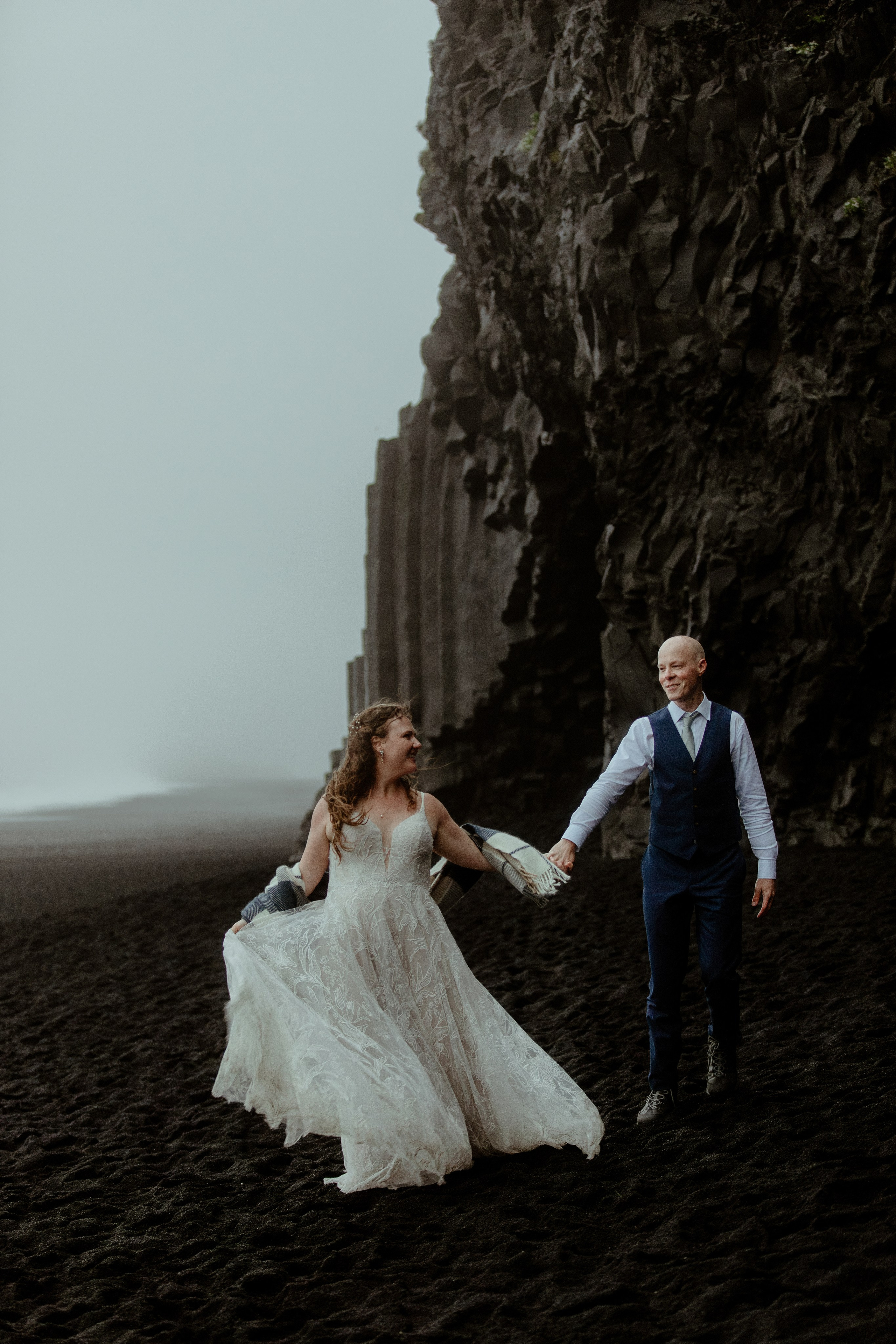 Iceland Elopement at Black Sand Beach. Iceland elopement photo and video | Nikolaichik Photo