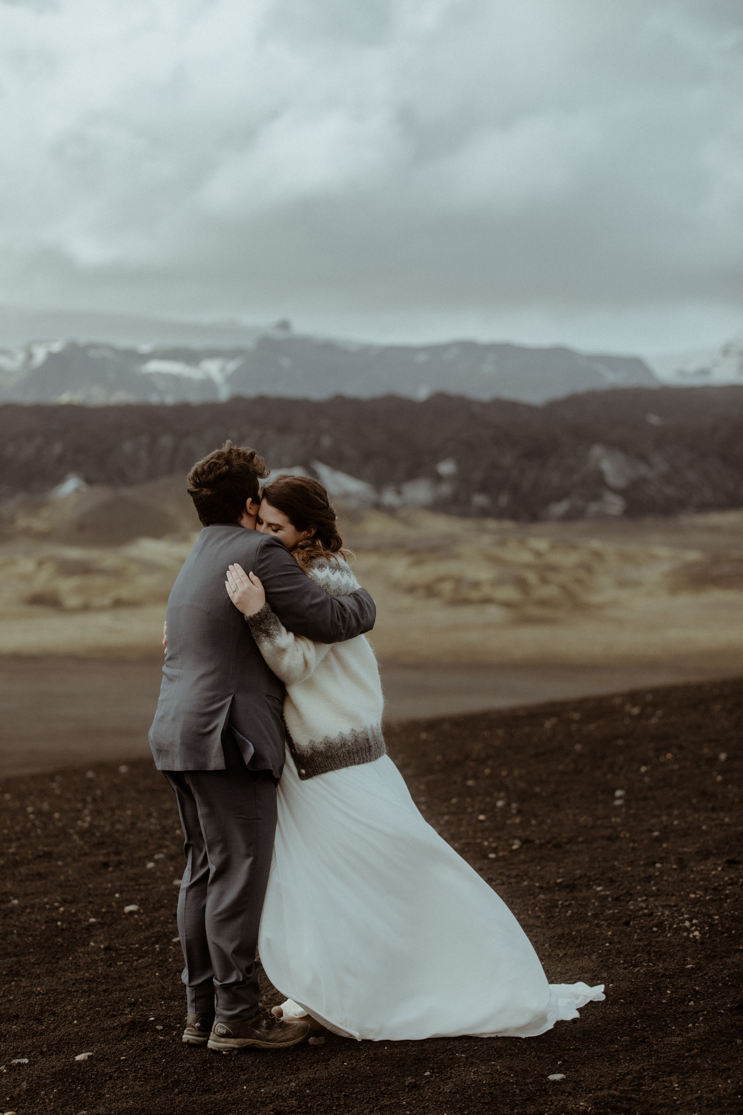 Elopement at Black sand beach in Iceland. Iceland elopement photo and video | Nikolaichik Photo