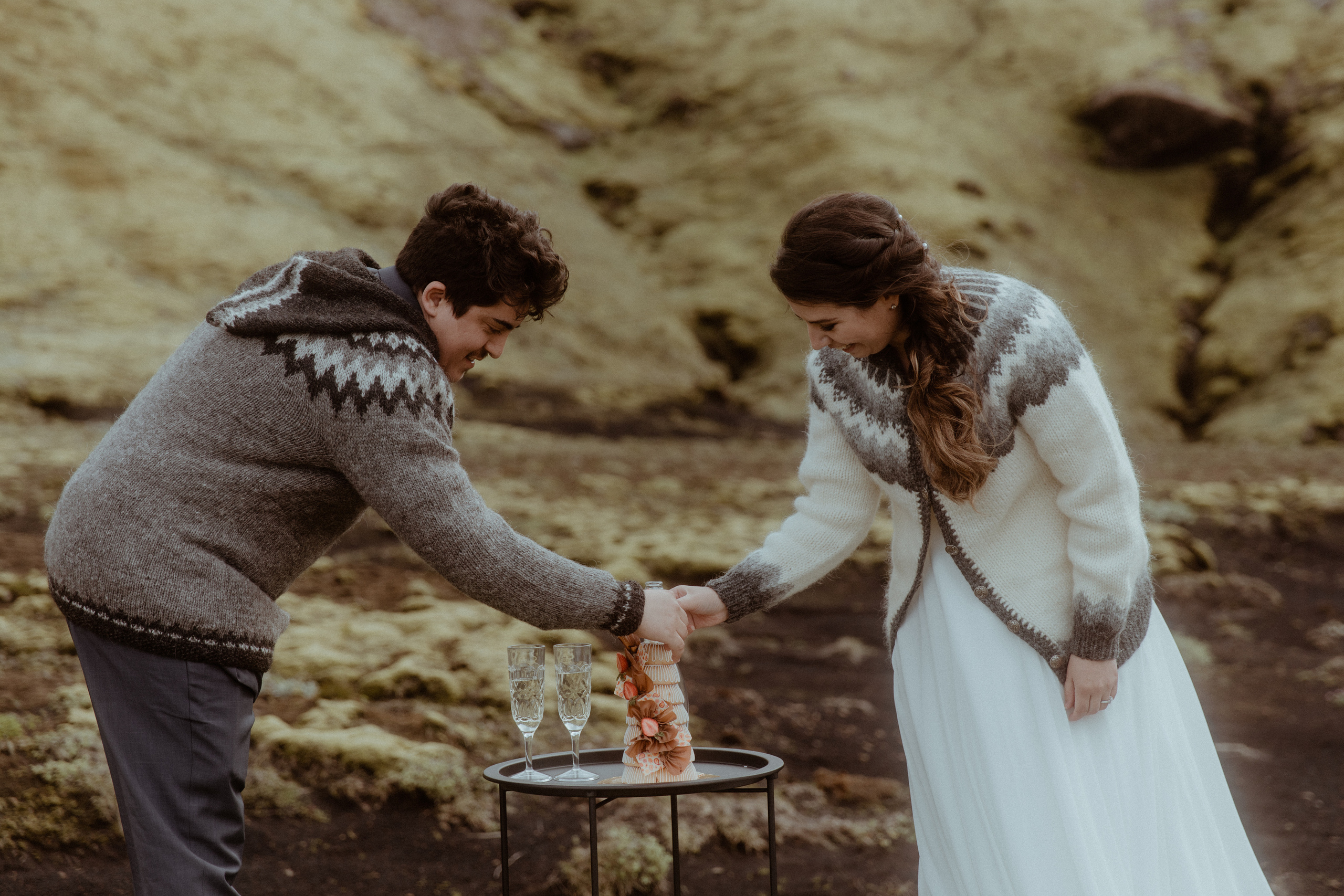 Elopement at Black sand beach in Iceland. Iceland elopement photo and video | Nikolaichik Photo