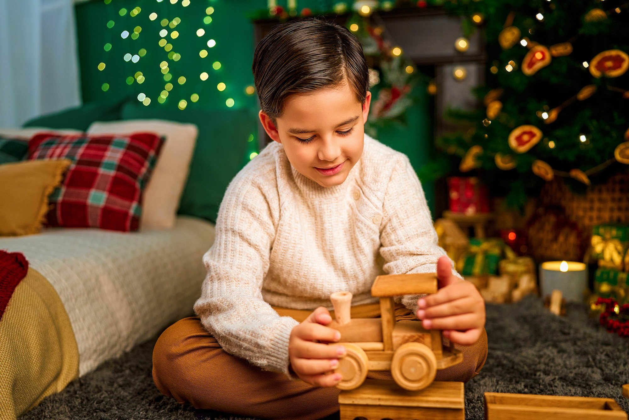 Sesión de fotos Navidad Tenerife. Fotógrafos en Tenerife dedicados a la fotografía de bebes, niños y familia
