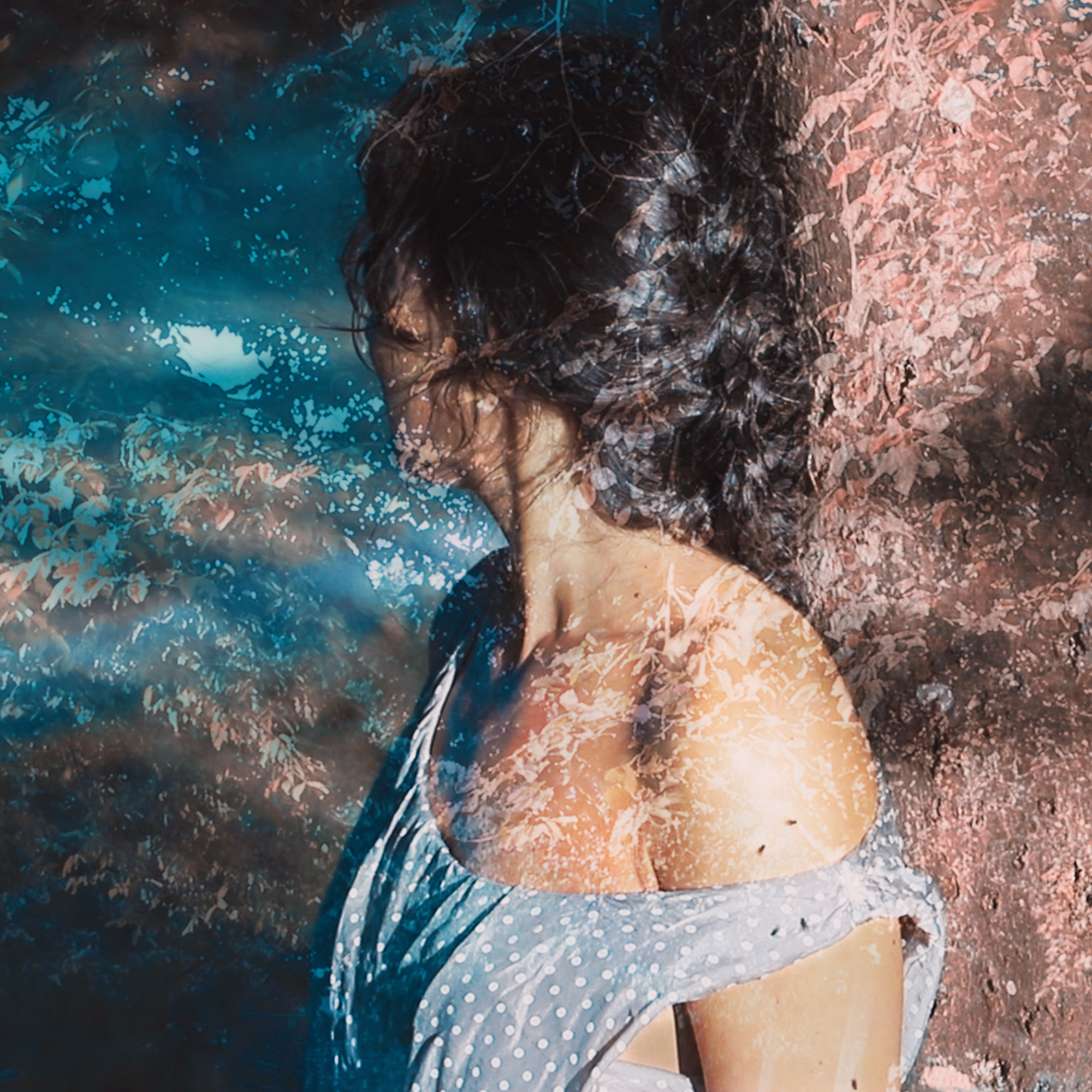 Fine art print merging abstract forms and intimate personal narratives