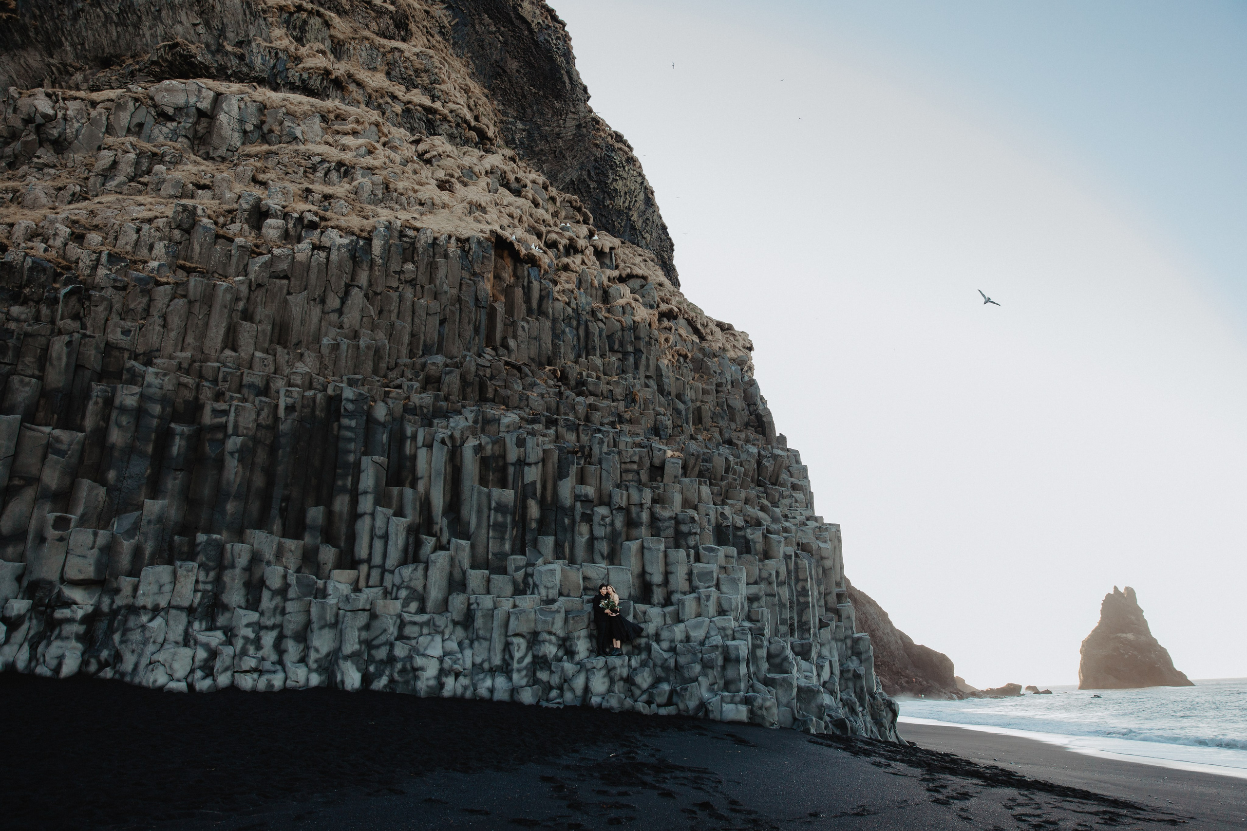 Same Sex Wedding at Iceland Black Sand Beach. Iceland elopement photographer & videographer