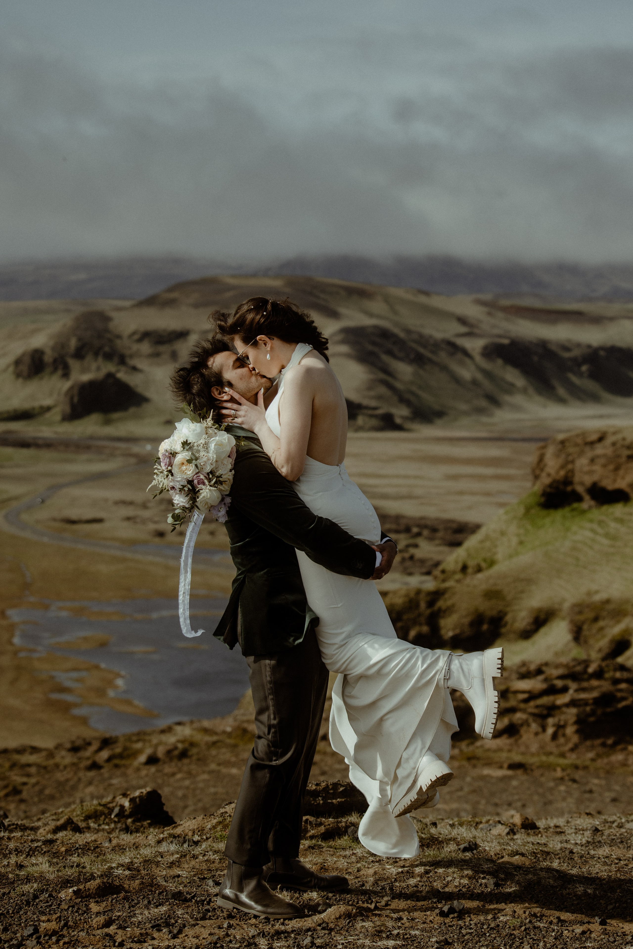 Iceland elopement at endless black sand beach. Iceland elopement photo and video | Nikolaichik Photo