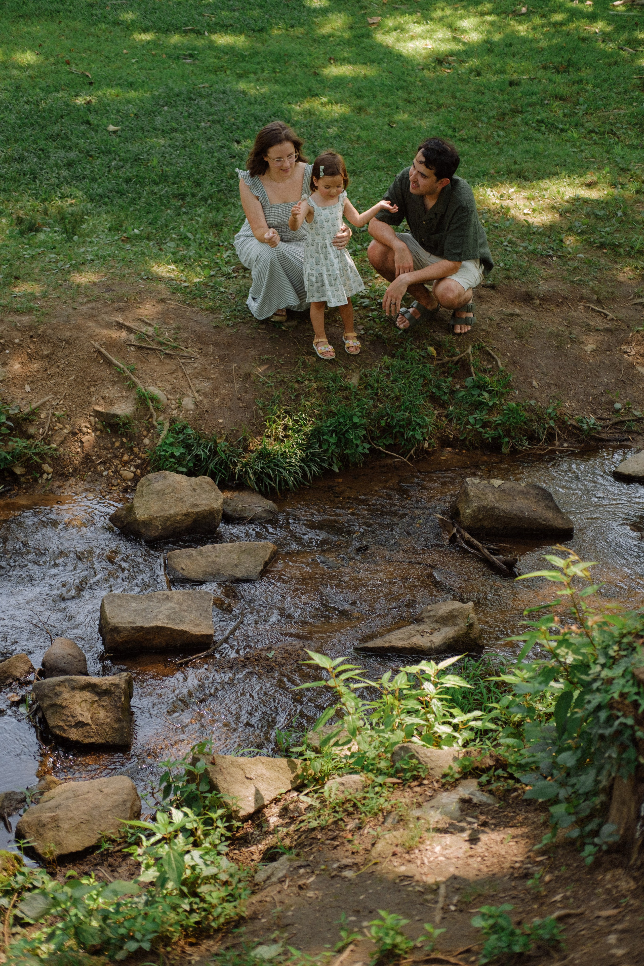 Playing in a creek at Maymont Park in Richmond, VA