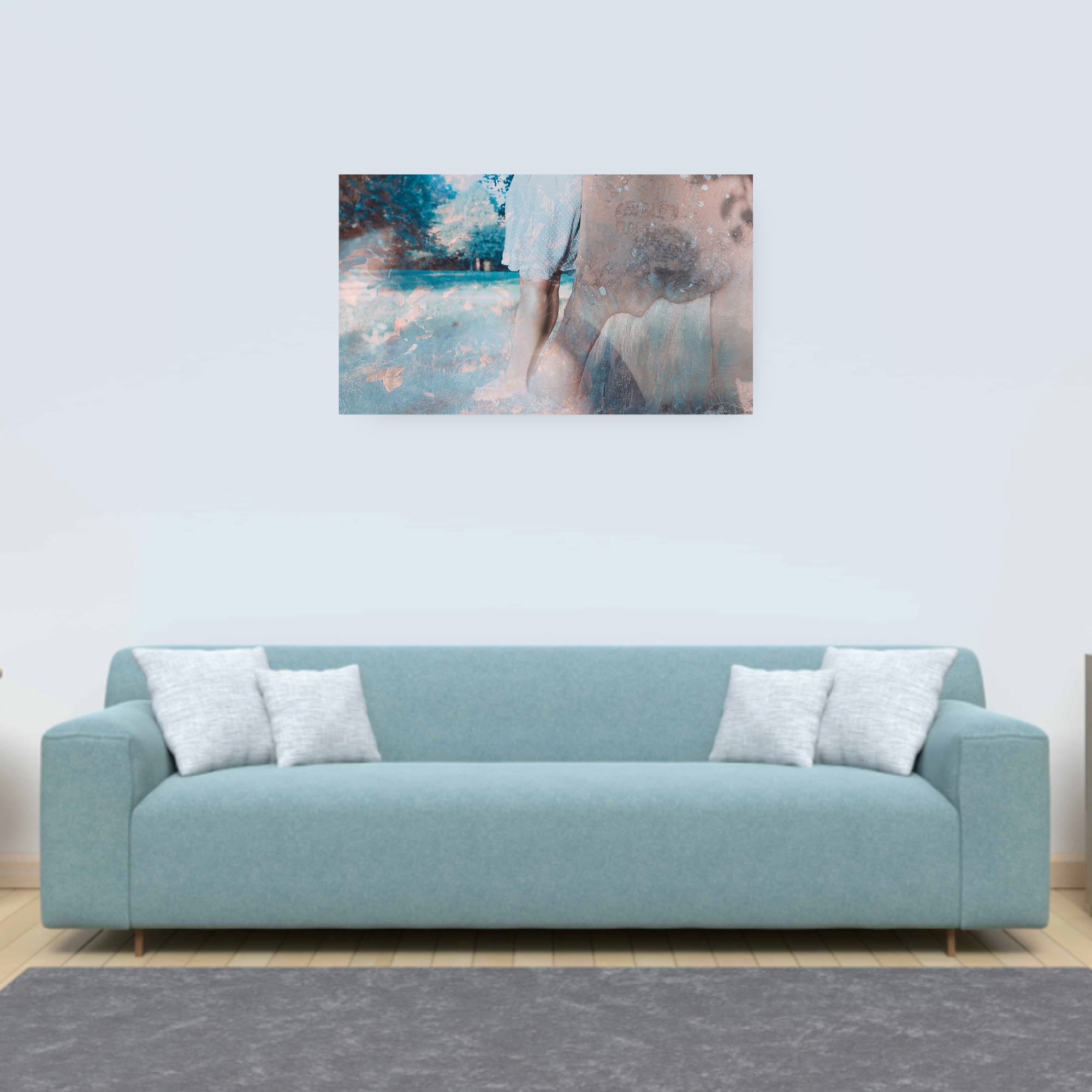 Fine art print merging abstract forms and intimate personal narratives