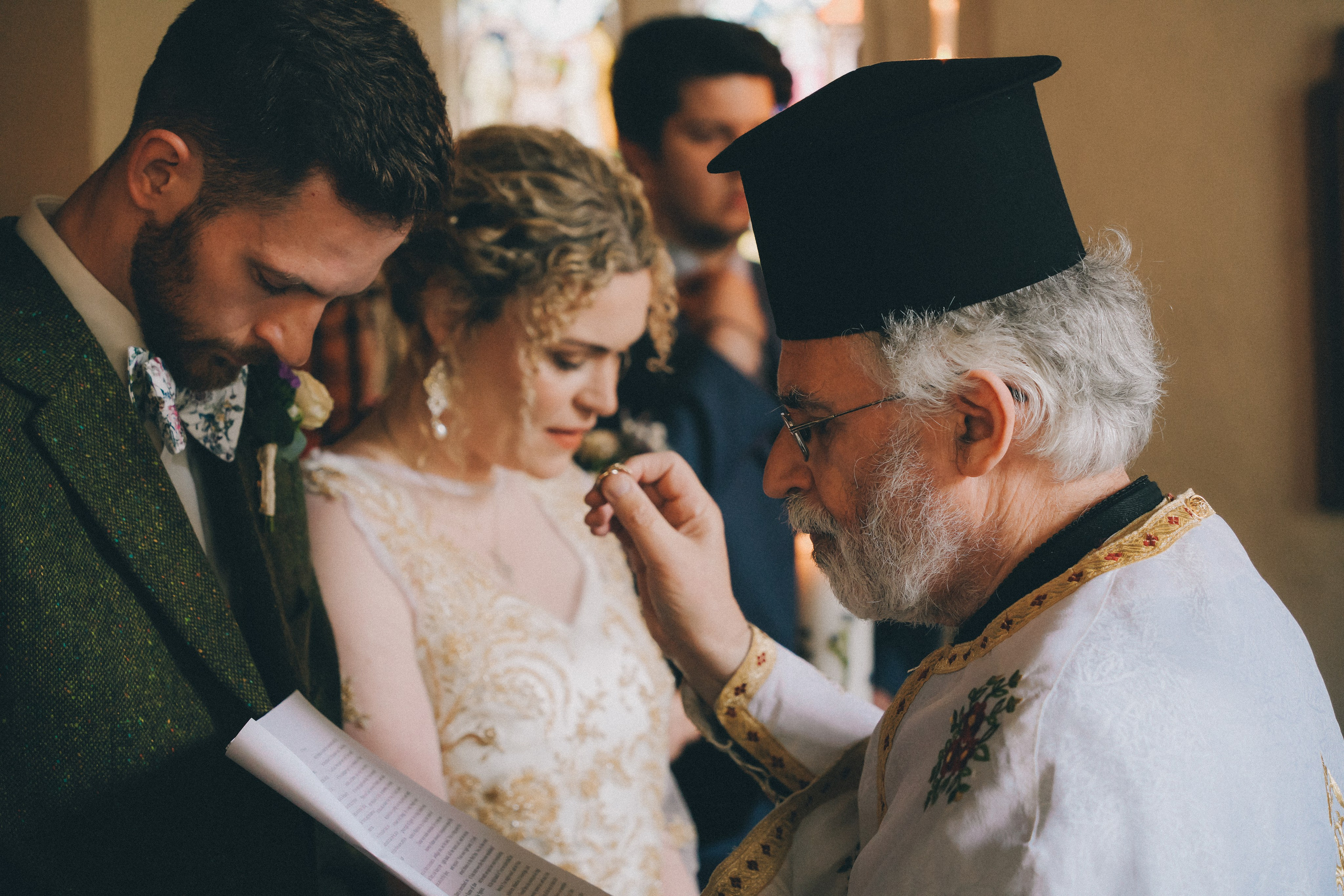 Photography wedding ceremony in orthodox chapel